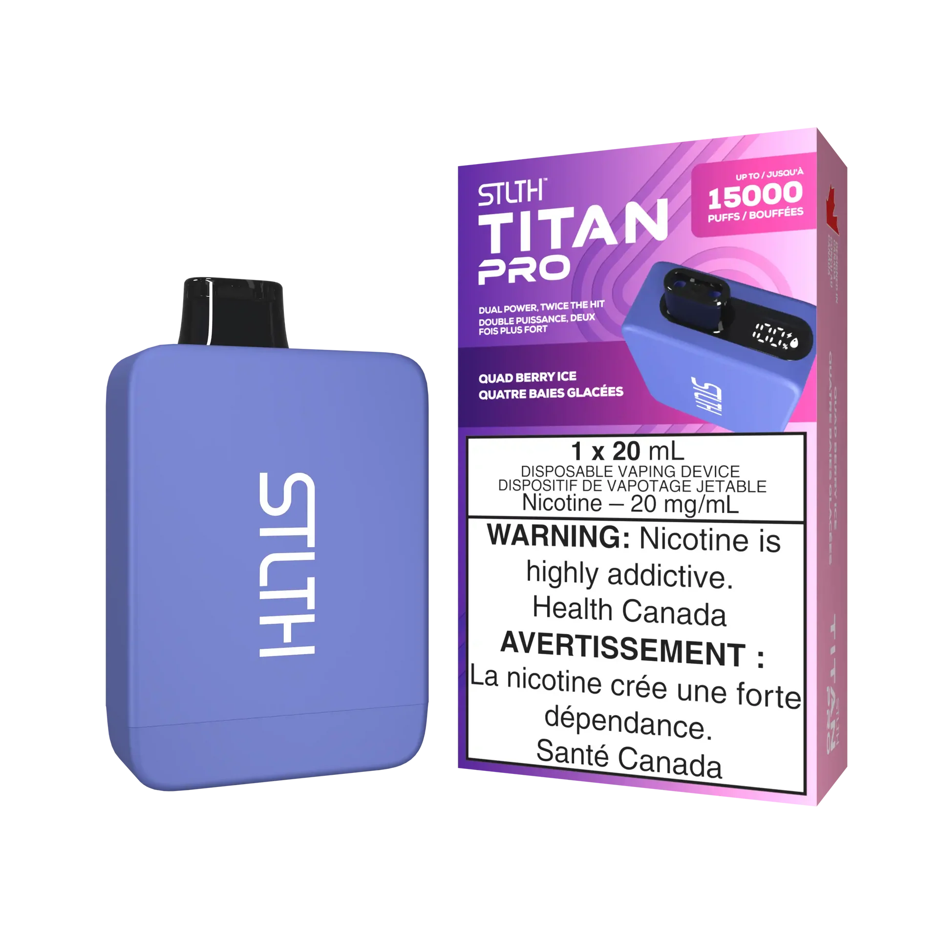 Quad Berry Ice Stlth Titan Pro - Disposable 15K by STLTH