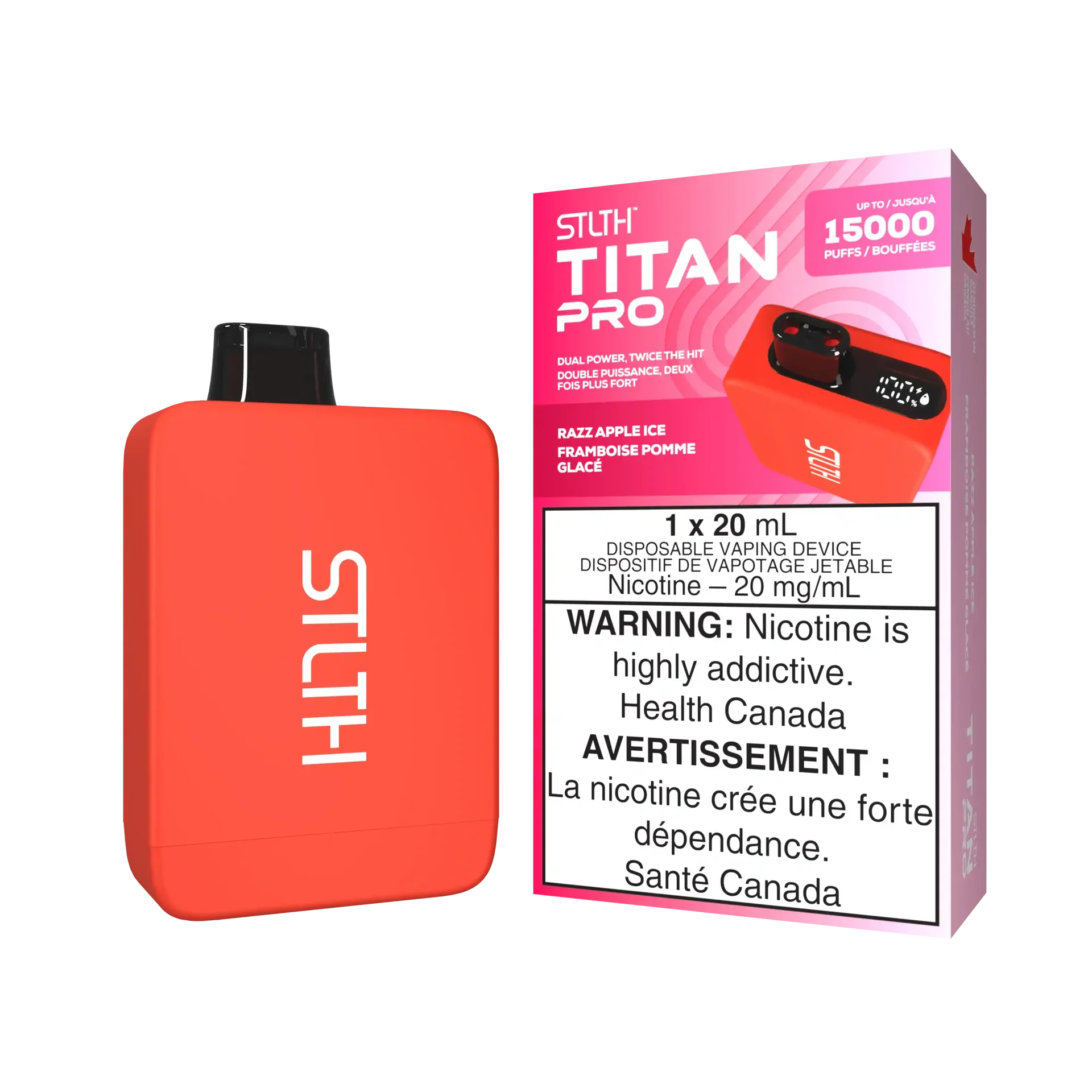 Razz Apple Ice Stlth Titan Pro - Disposable 15K by STLTH