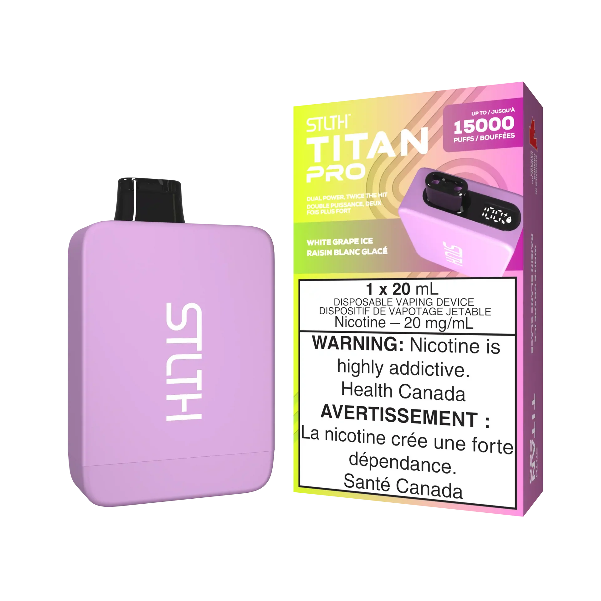 White Grape Ice Stlth Titan Pro - Disposable 15K by STLTH