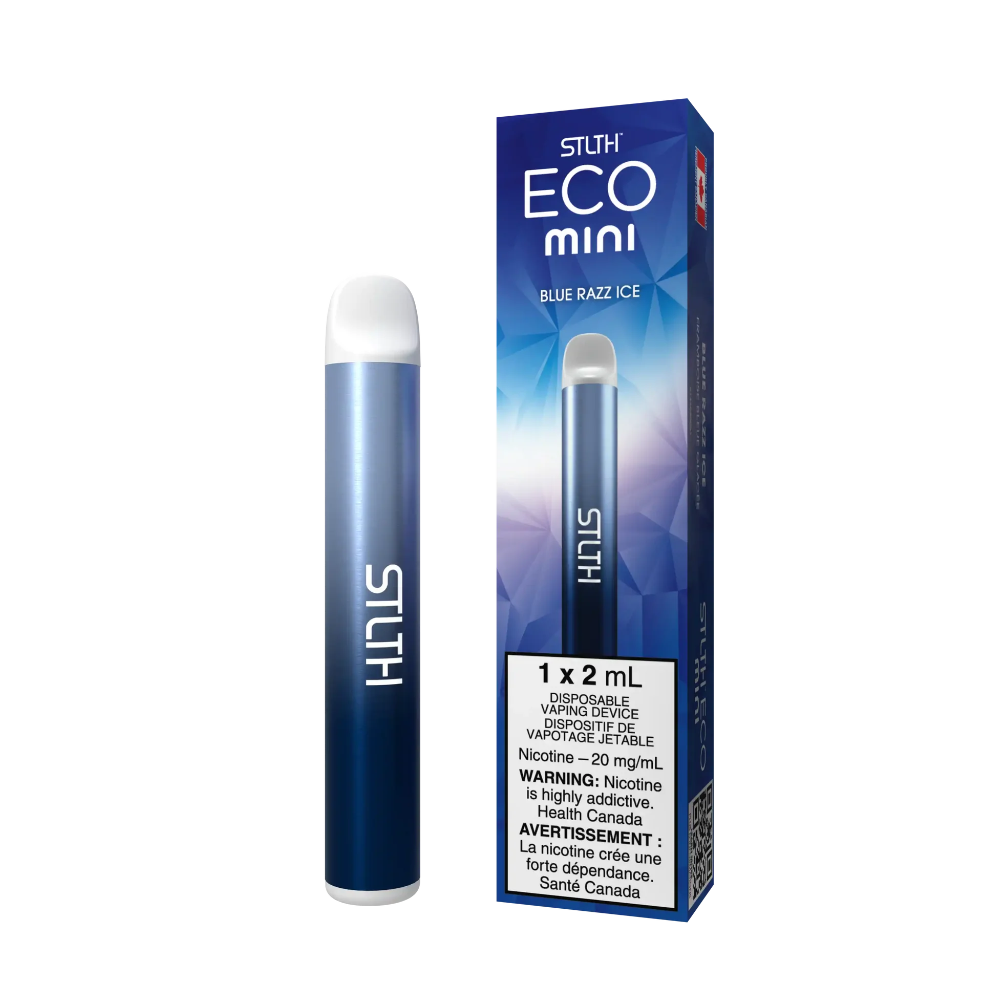 Blue Razz Ice Stlth Eco Mini - Disposable Vape – 20mg by STLTH