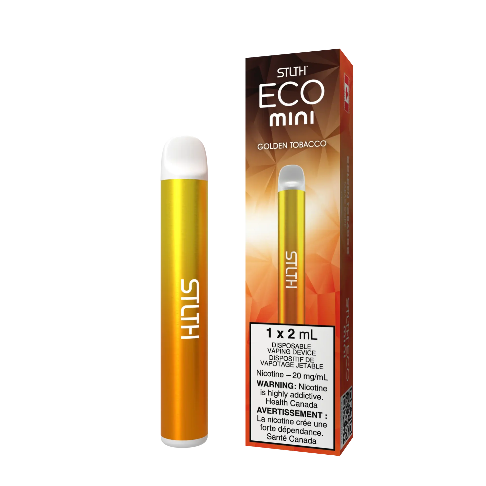 Golden Tobacco Stlth Eco Mini - Disposable Vape – 20mg by STLTH