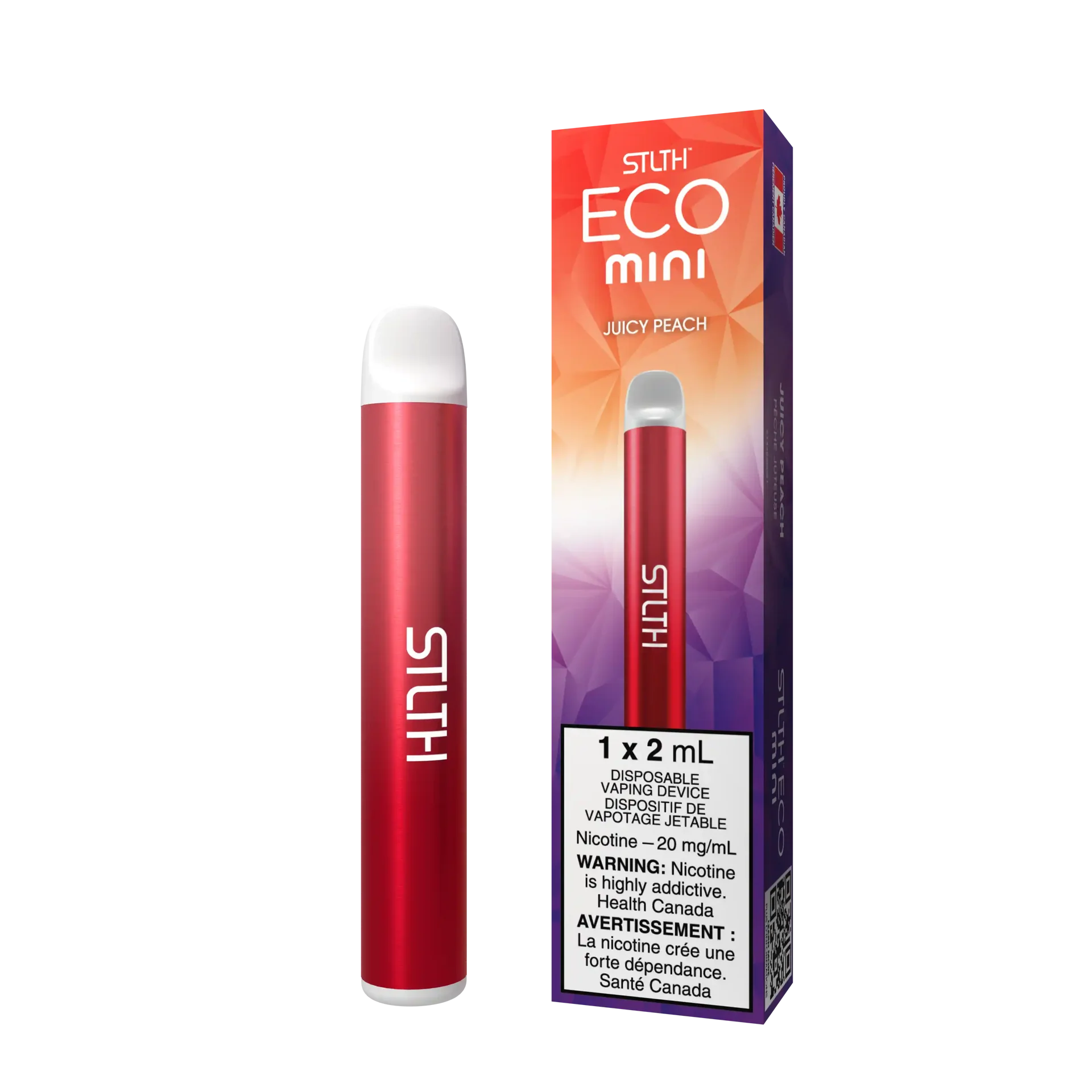 Juicy Peach Stlth Eco Mini - Disposable Vape – 20mg by STLTH