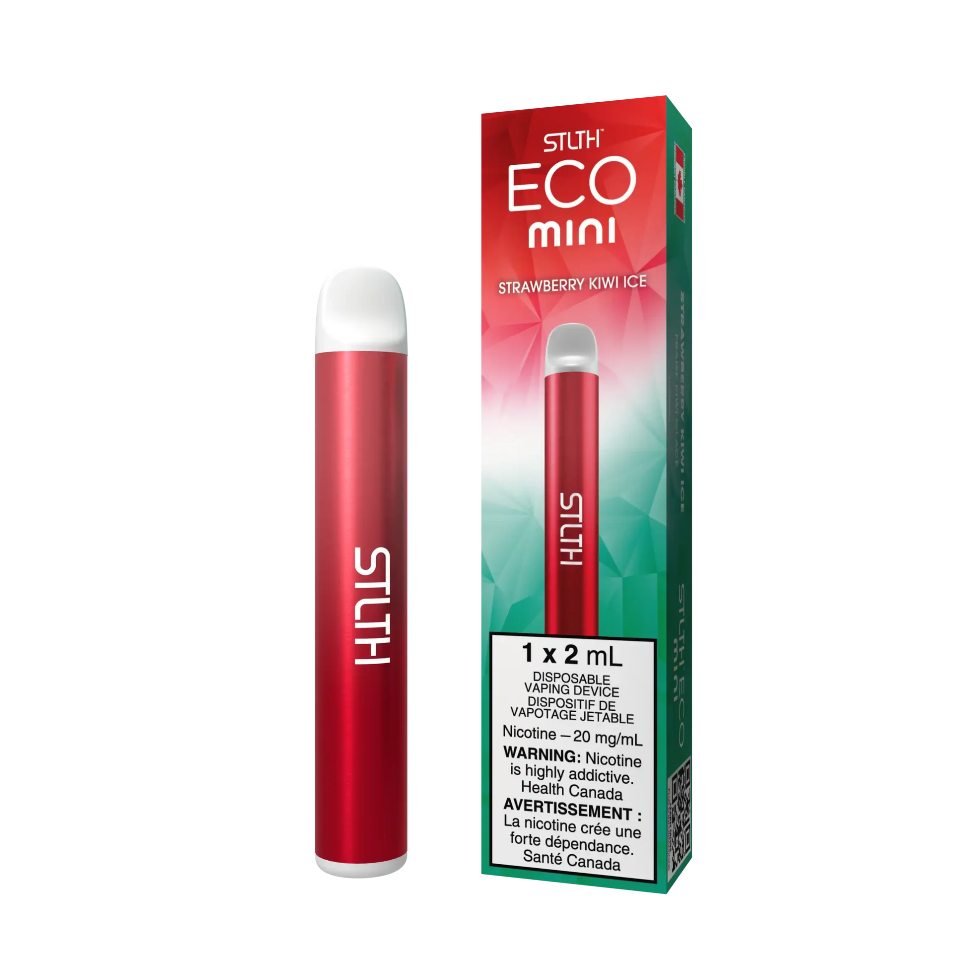 Strawberry Kiwi Ice Stlth Eco Mini - Disposable Vape – 20mg by STLTH