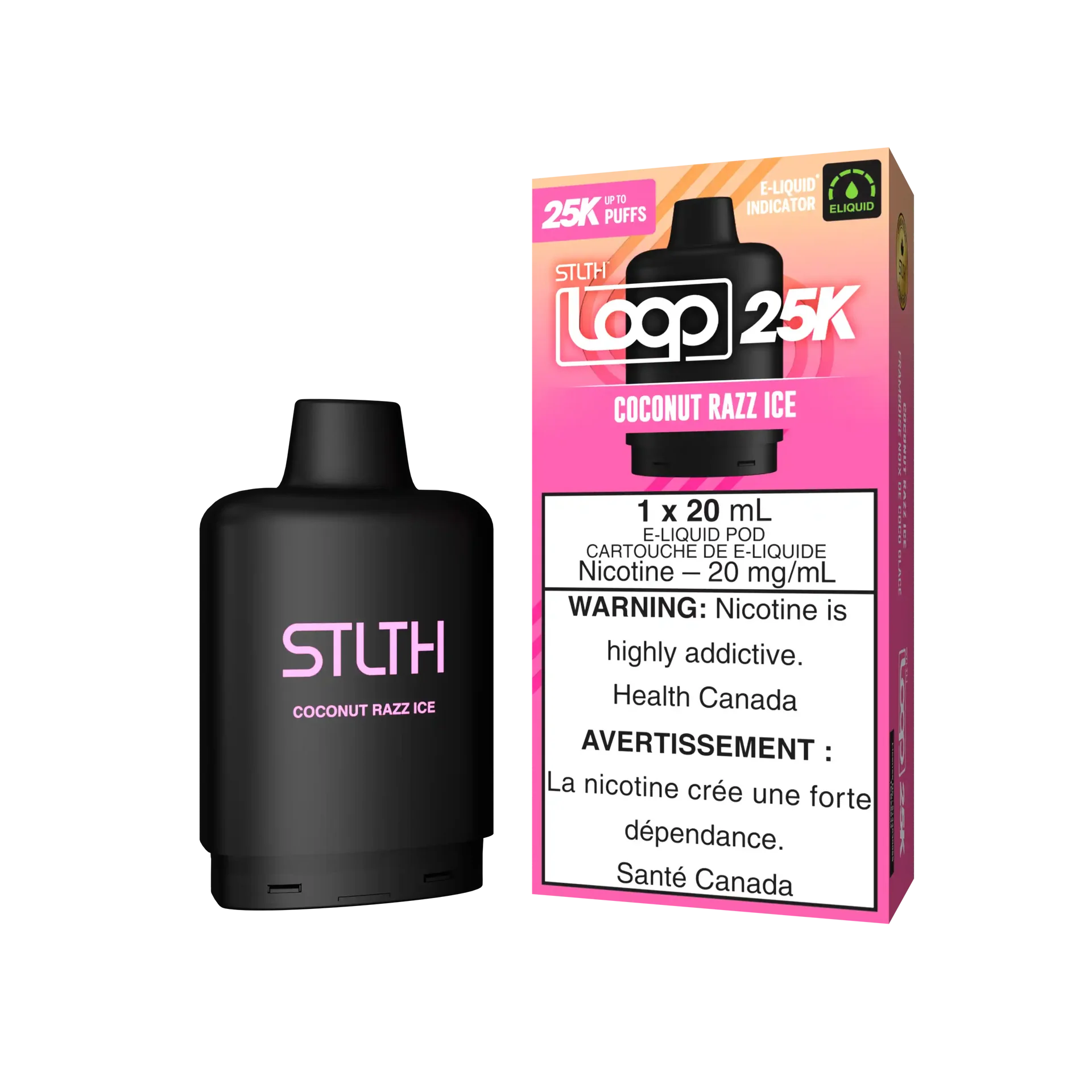 Coconut Razz Ice Stlth Loop 25K Pod by STLTH LOOP