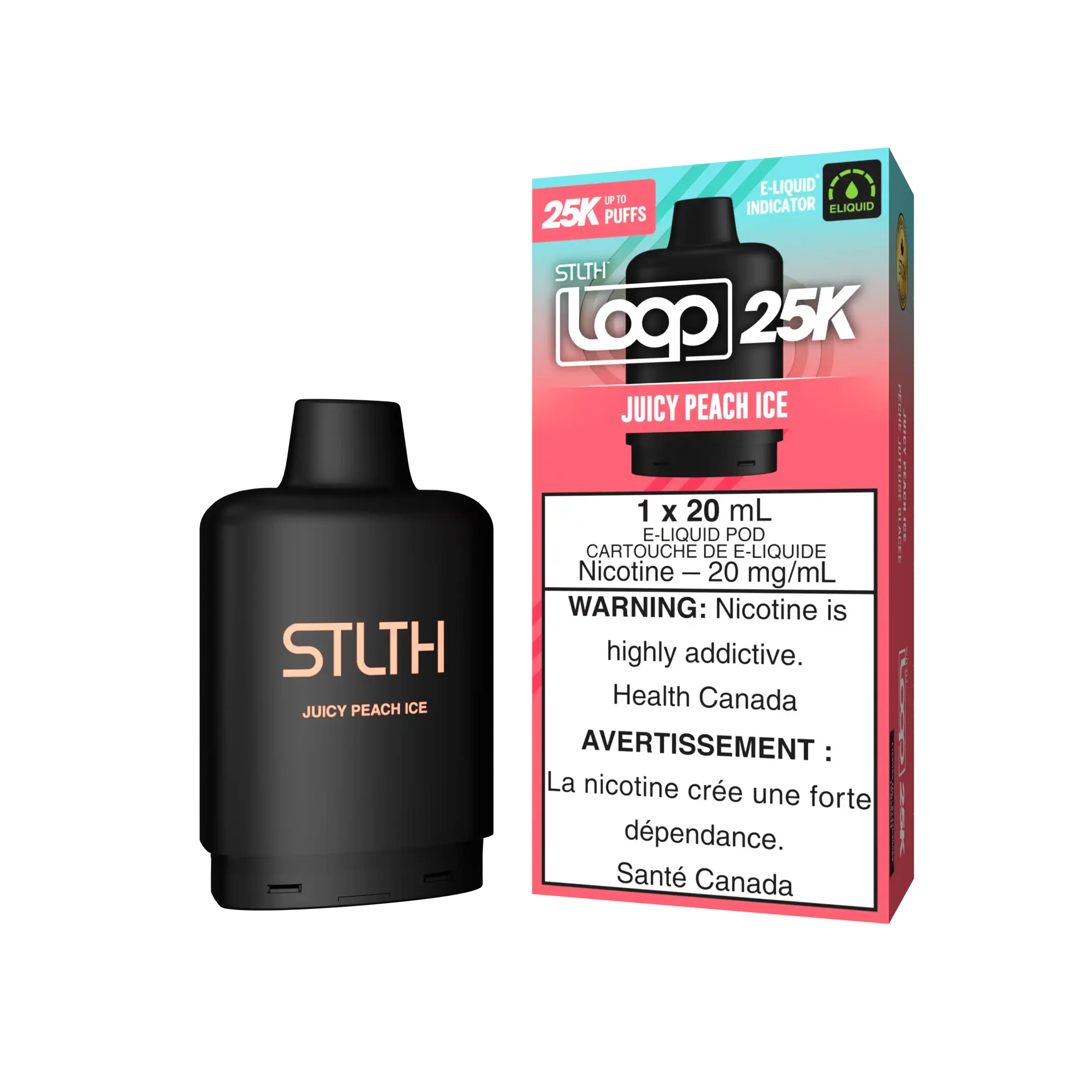 Juicy Peach Ice Stlth Loop 25K Pod by STLTH LOOP