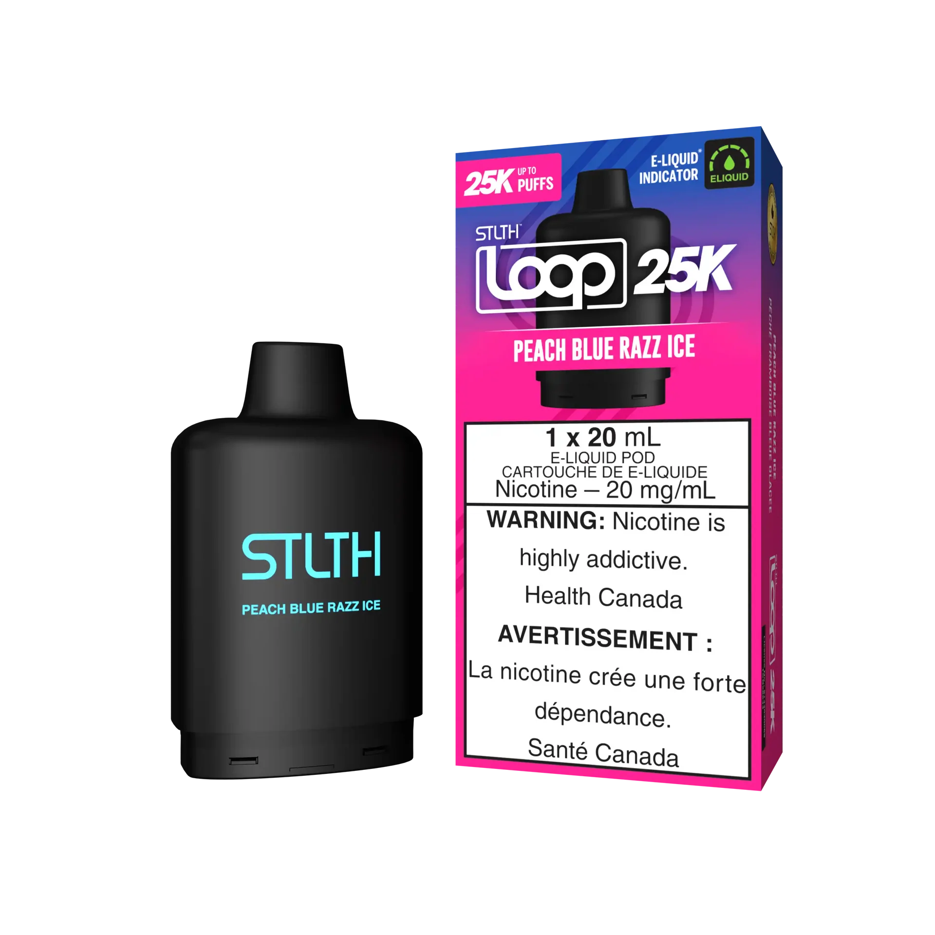 Peach Blue Razz Ice Stlth Loop 25K Pod by STLTH LOOP