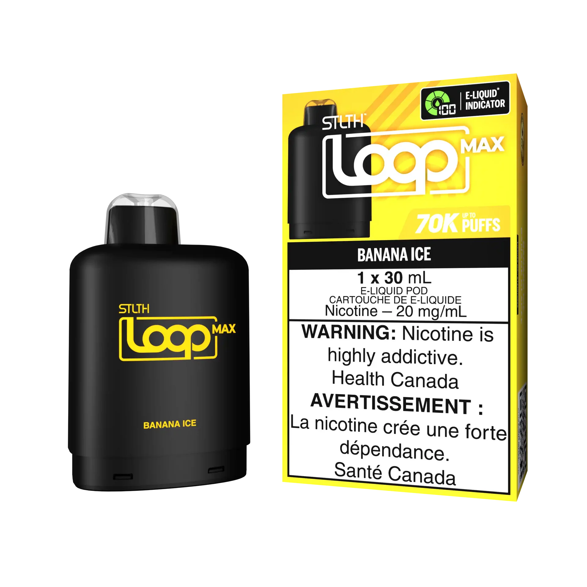 Banana Ice Stlth Loop Max 70K Pod by STLTH LOOP MAX