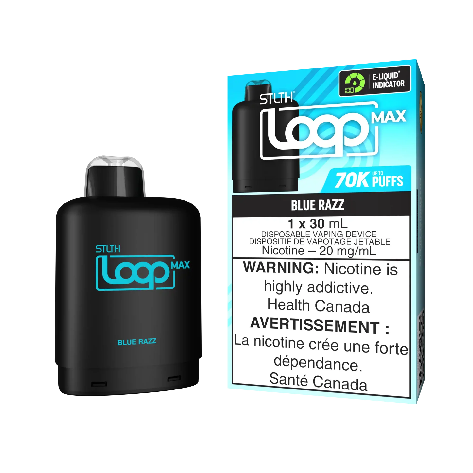 Blue Razz Stlth Loop Max 70K Pod by STLTH LOOP MAX