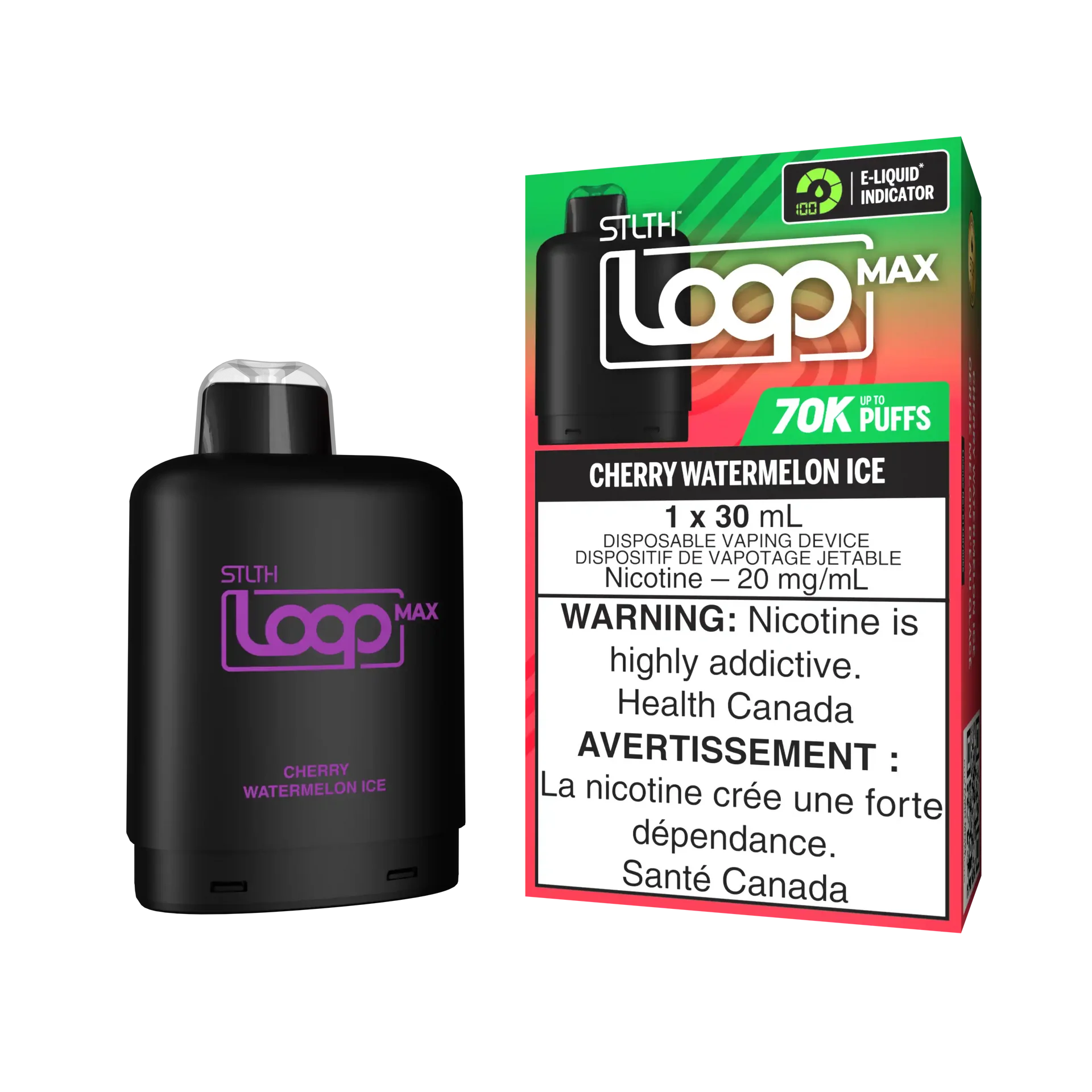 Cherry Watermelon Ice Stlth Loop Max 70K Pod by STLTH LOOP MAX
