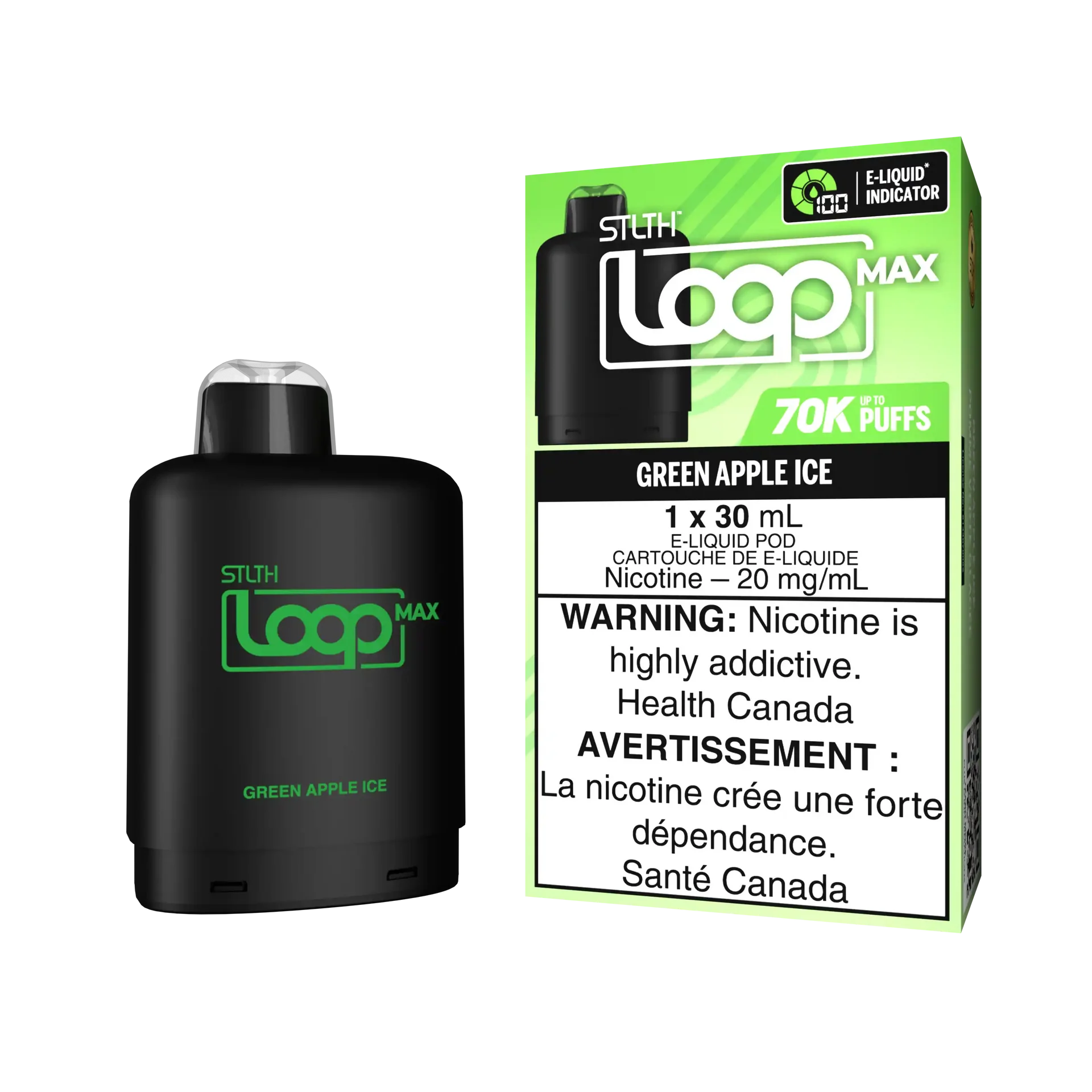 Green Apple Ice Stlth Loop Max 70K Pod by STLTH LOOP MAX