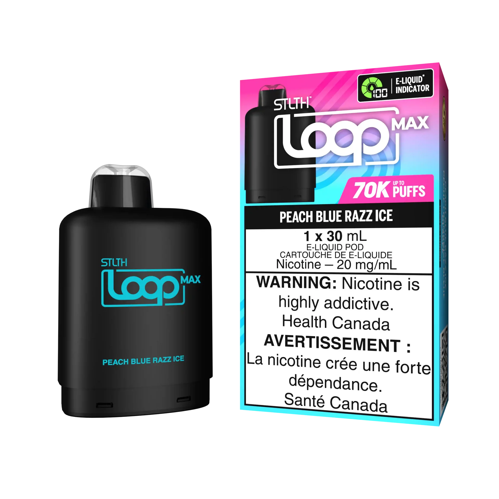 Peach Blue Razz Ice Stlth Loop Max 70K Pod by STLTH LOOP MAX