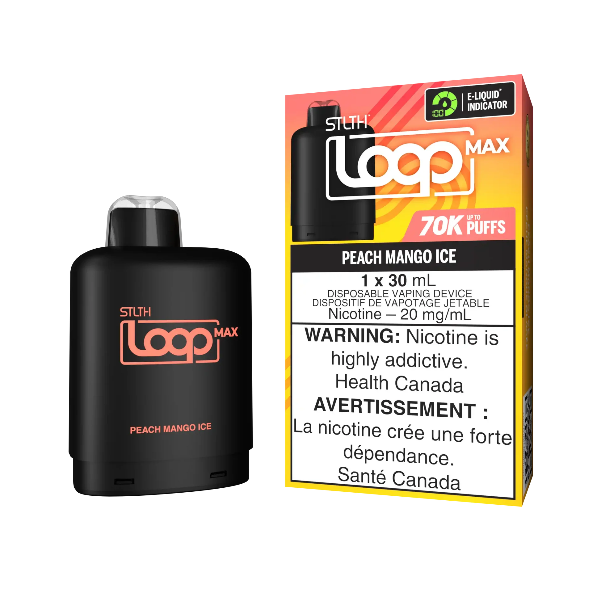 Peach Mango Ice Stlth Loop Max 70K Pod by STLTH LOOP MAX