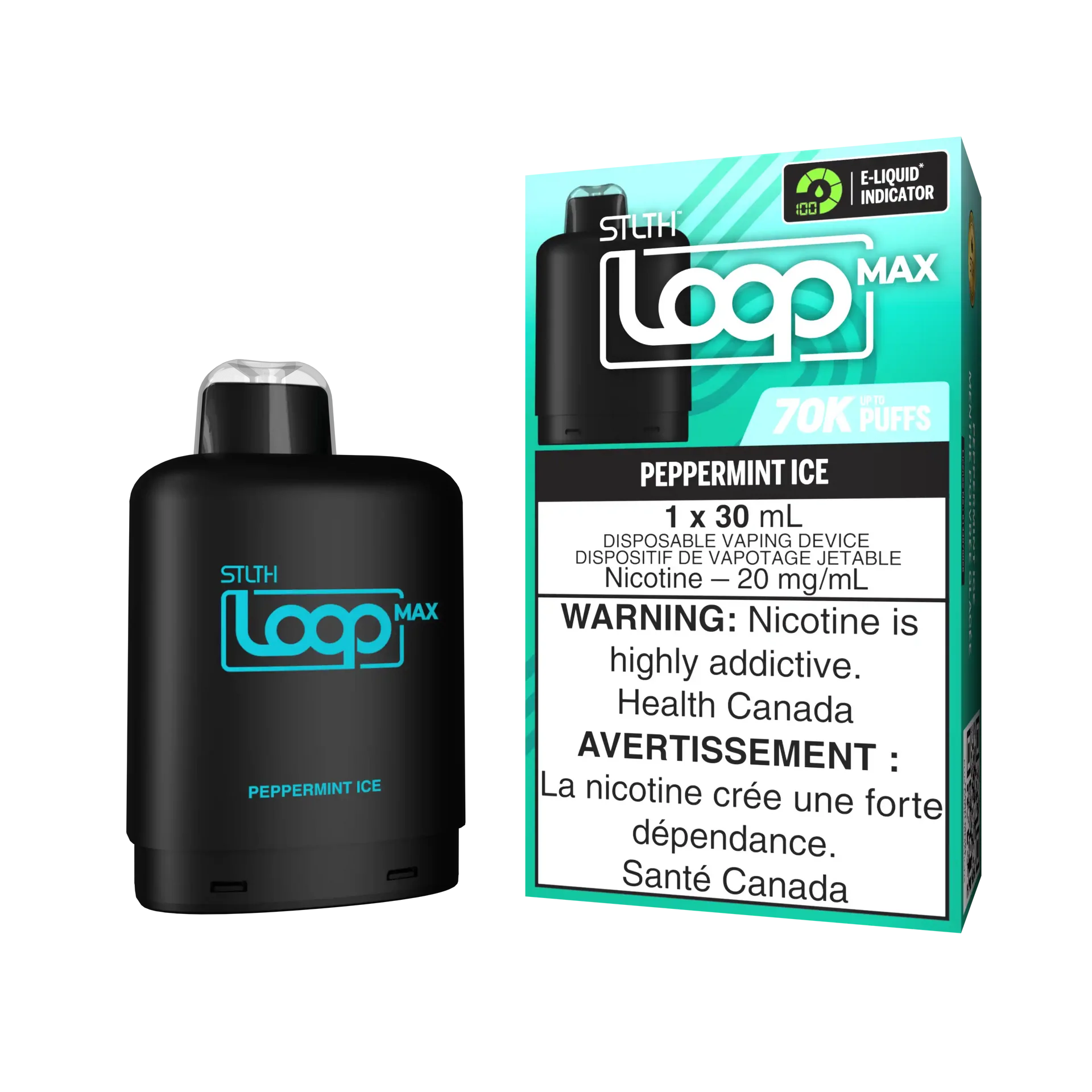 Peppermint Ice Stlth Loop Max 70K Pod by STLTH LOOP MAX