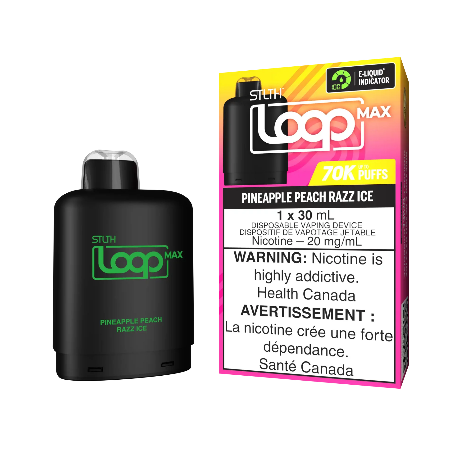 Pineapple Peach Razz Ice Stlth Loop Max 70K Pod by STLTH LOOP MAX