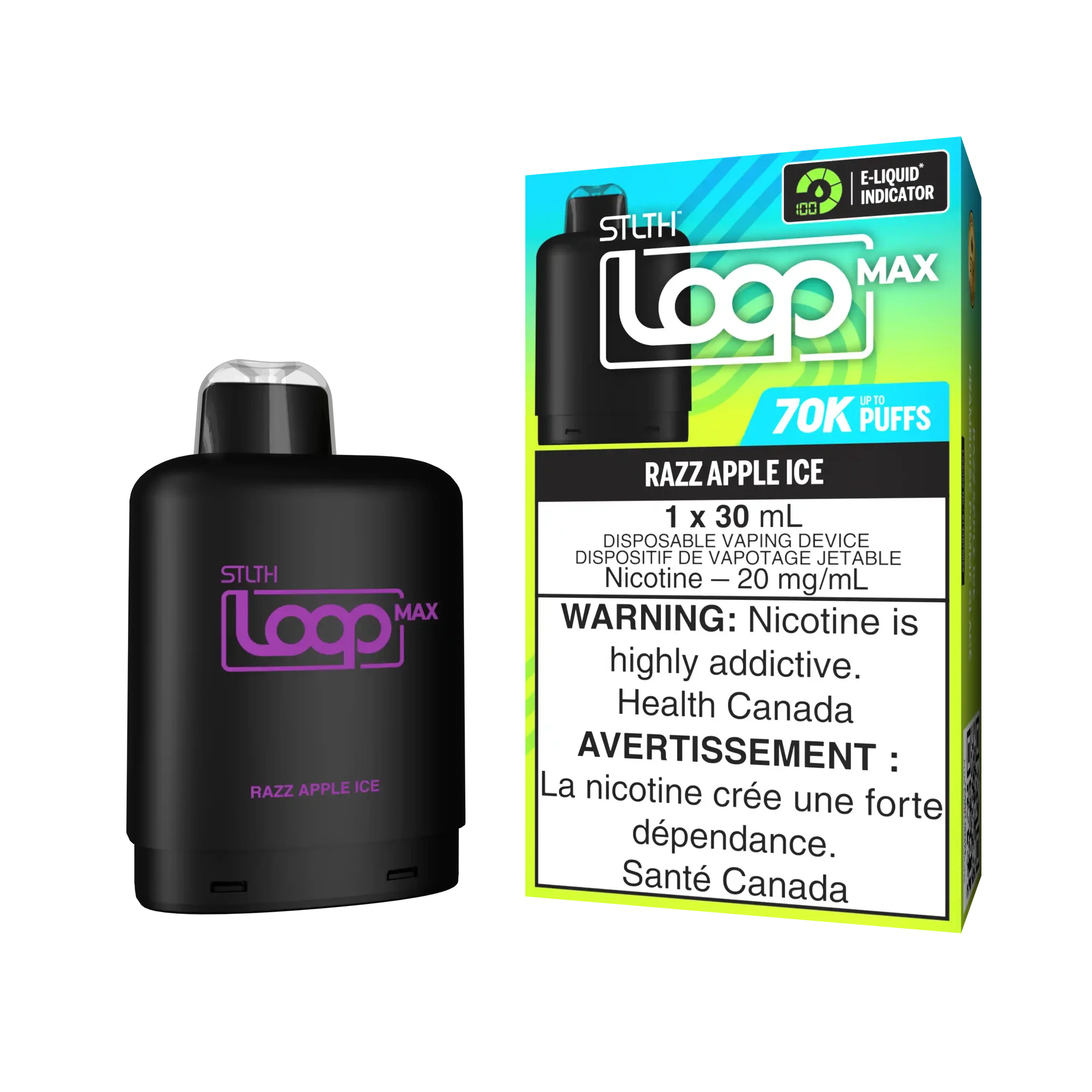 Razz Apple Ice Stlth Loop Max 70K Pod by STLTH LOOP MAX