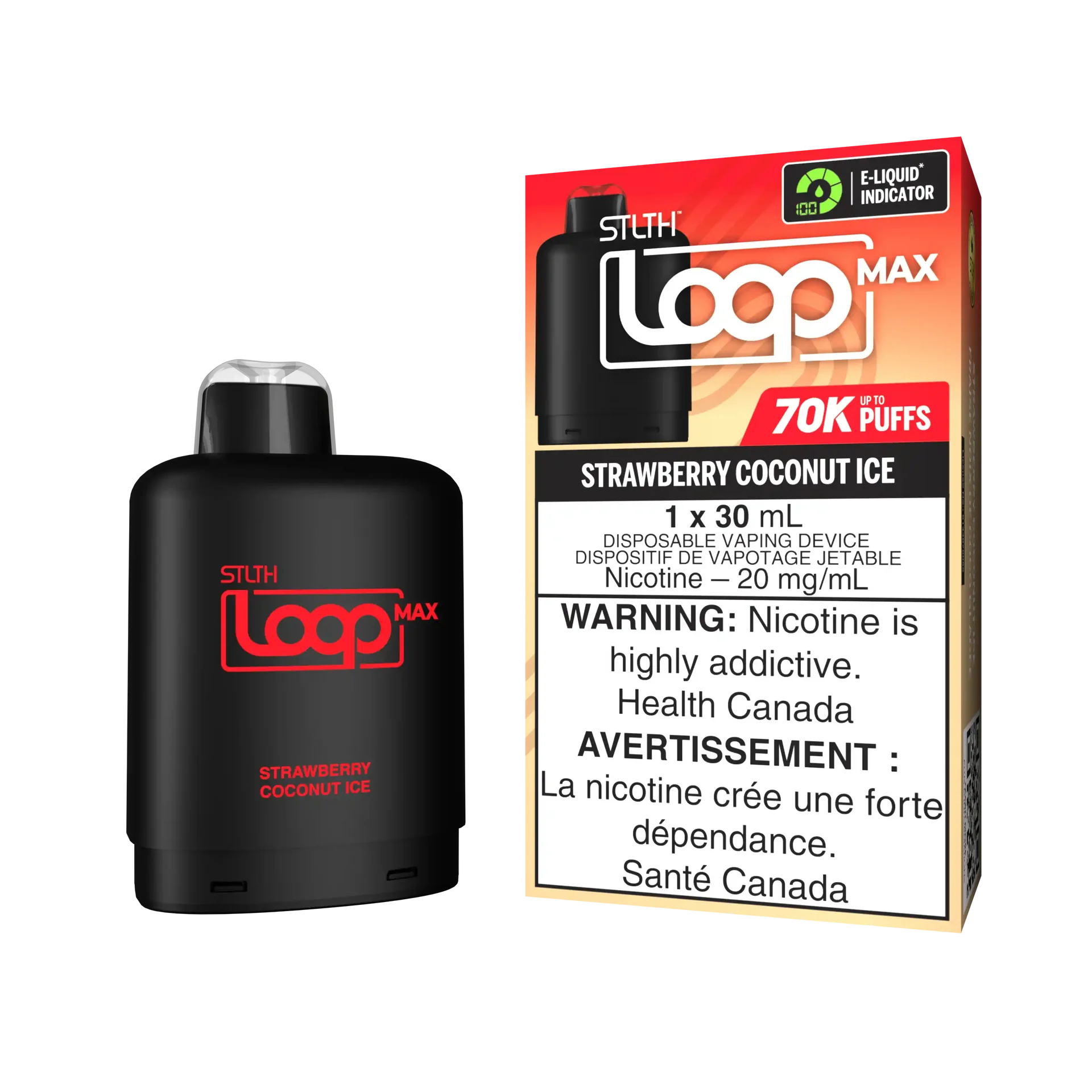 Strawberry Coconut Ice Stlth Loop Max 70K Pod by STLTH LOOP MAX