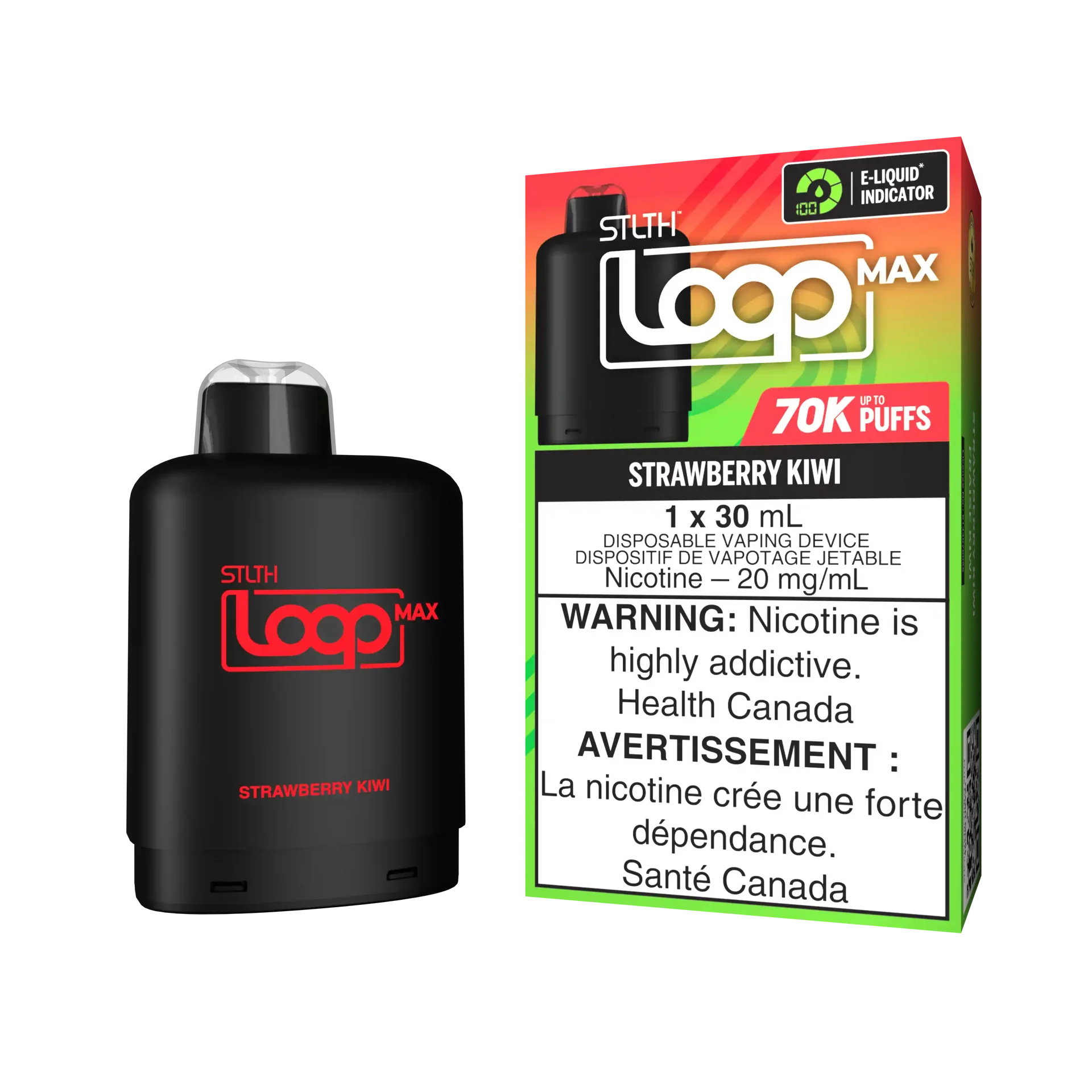 Strawberry Kiwi Stlth Loop Max 70K Pod by STLTH LOOP MAX