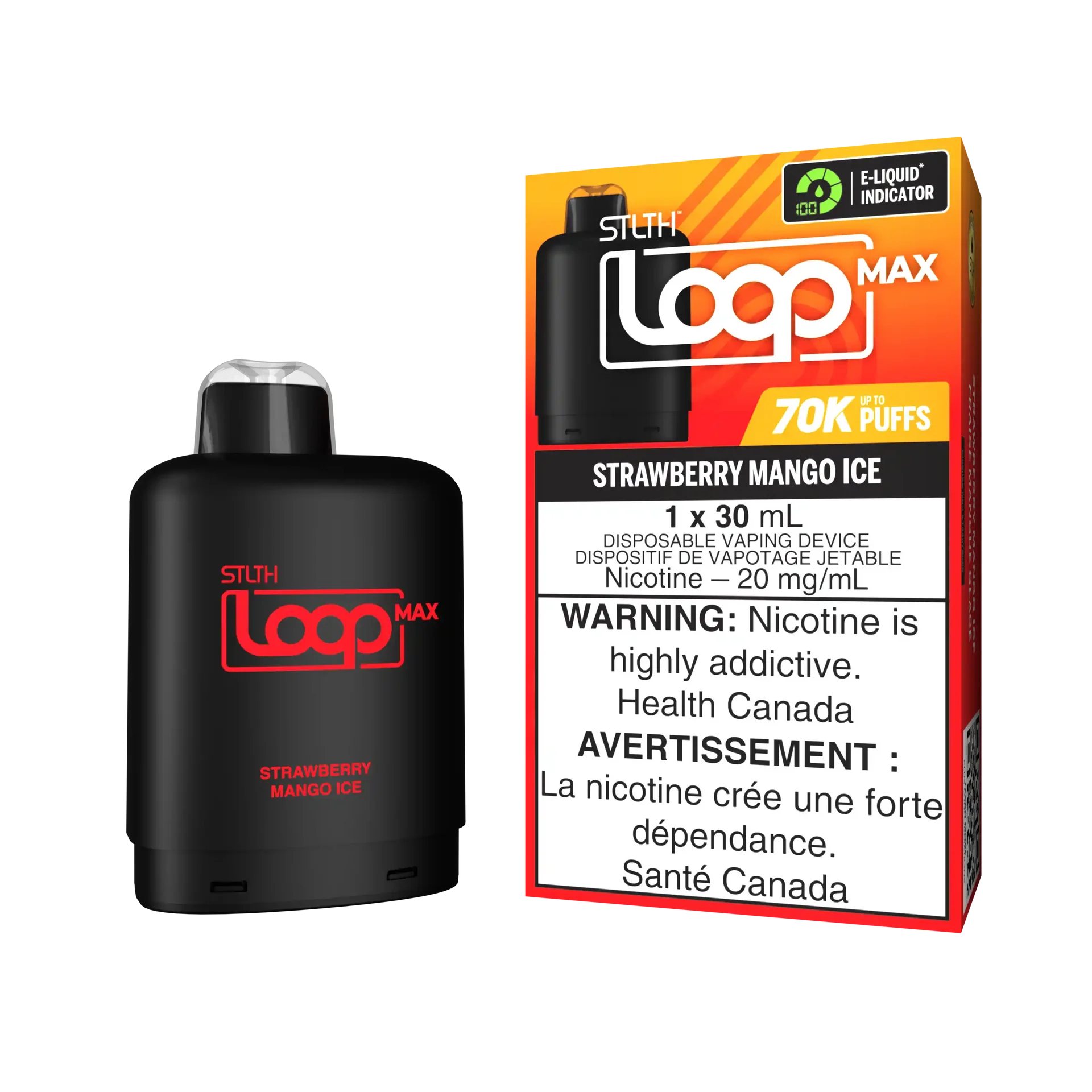 Strawberry Mango Ice Stlth Loop Max 70K Pod by STLTH LOOP MAX