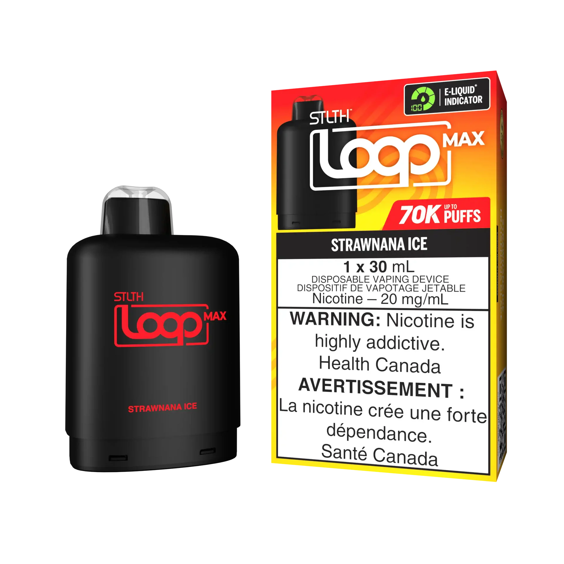 Strawnana Ice Stlth Loop Max 70K Pod by STLTH LOOP MAX