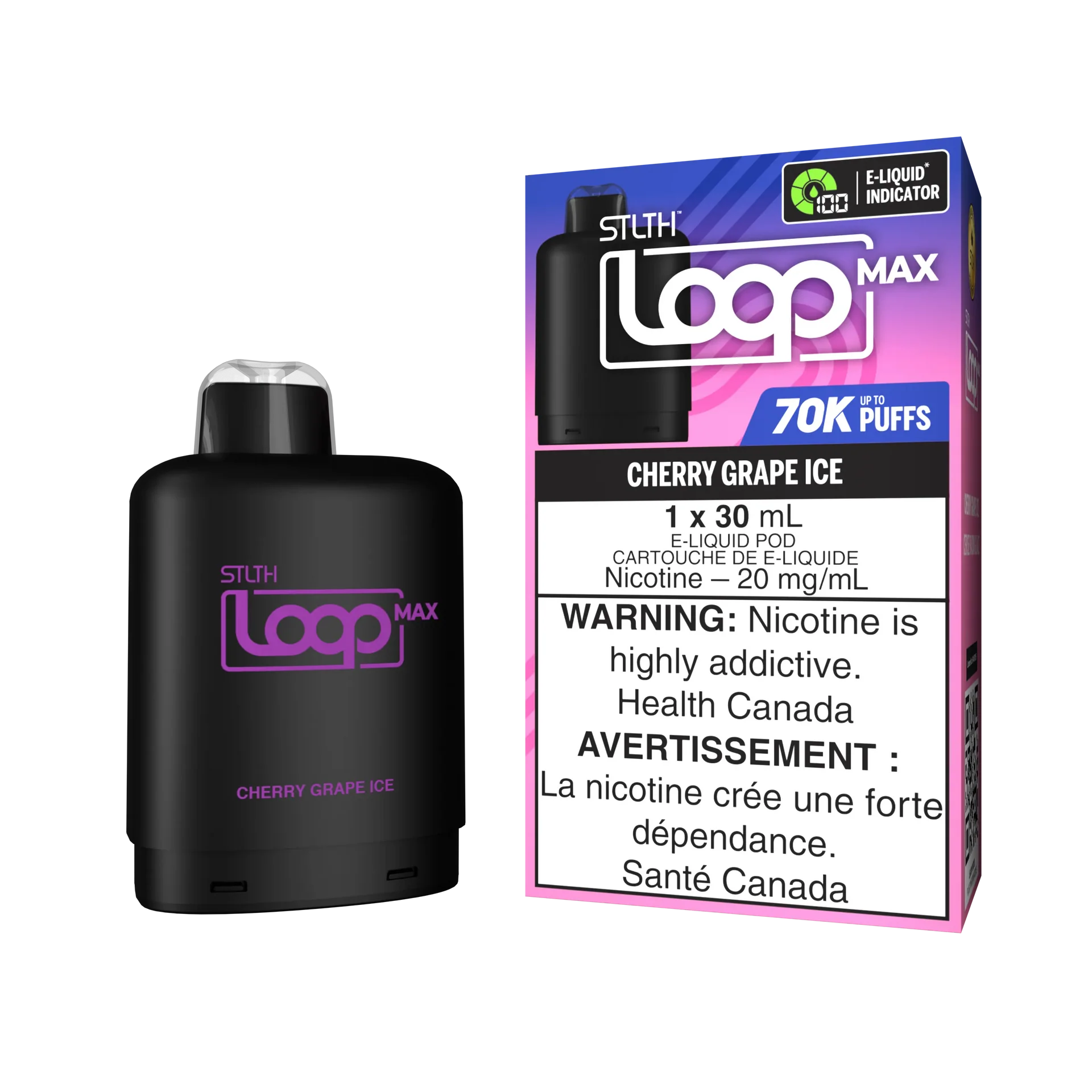 Cherry Grape Ice Stlth Loop Max 70K Pod by STLTH LOOP MAX
