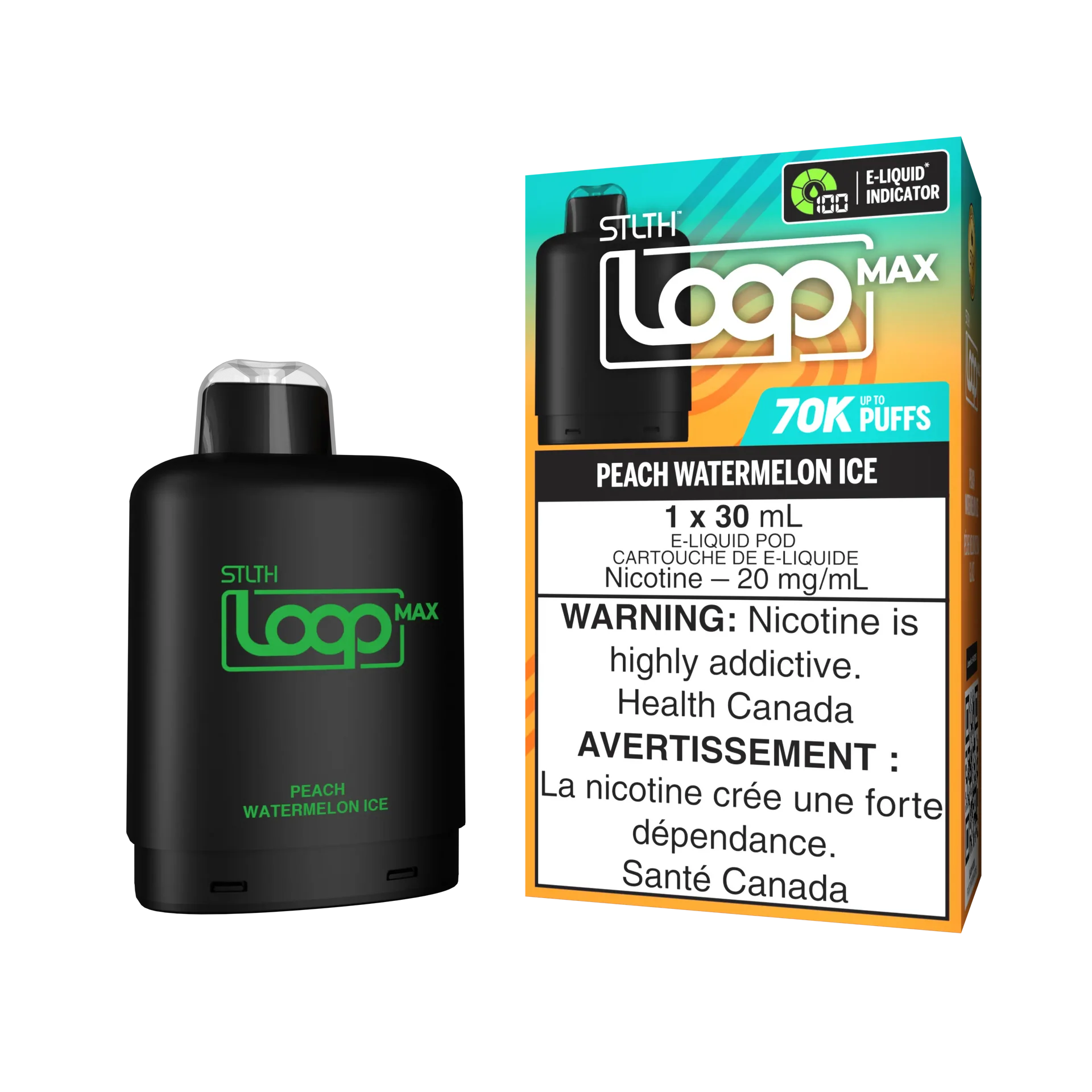 Peach Watermelon Ice Stlth Loop Max 70K Pod by STLTH LOOP MAX