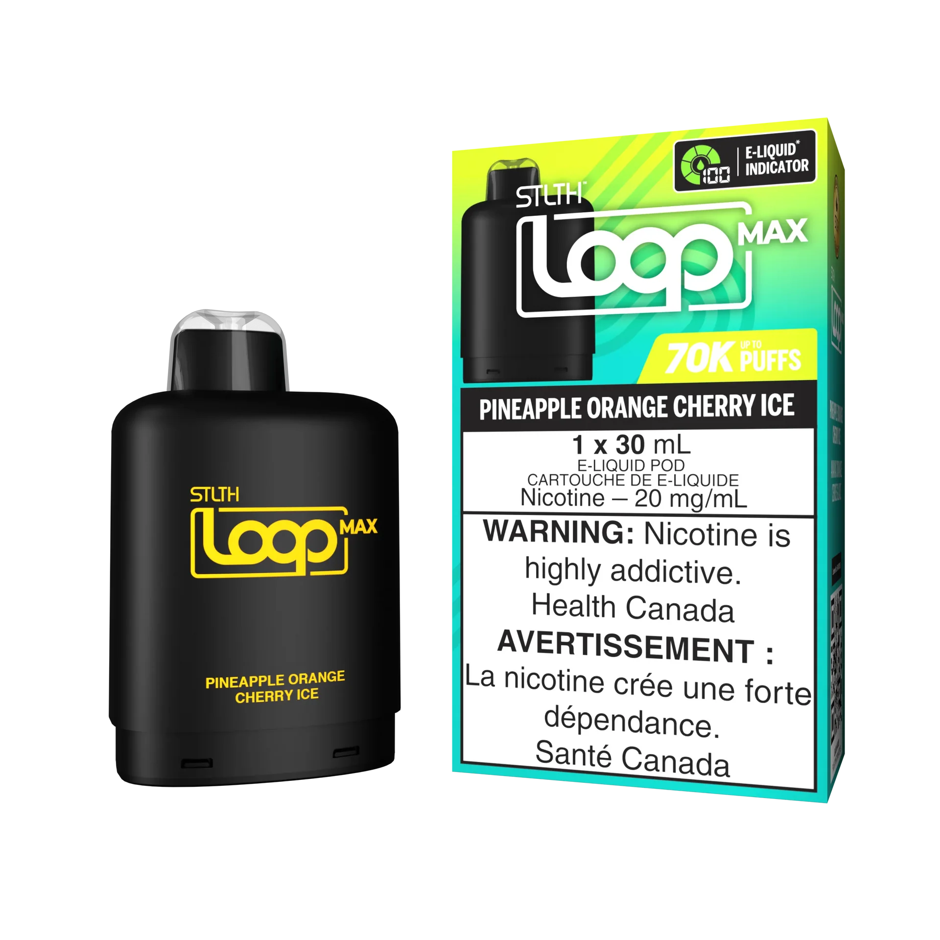 Pineapple Orange Cherry Ice Stlth Loop Max 70K Pod by STLTH LOOP MAX