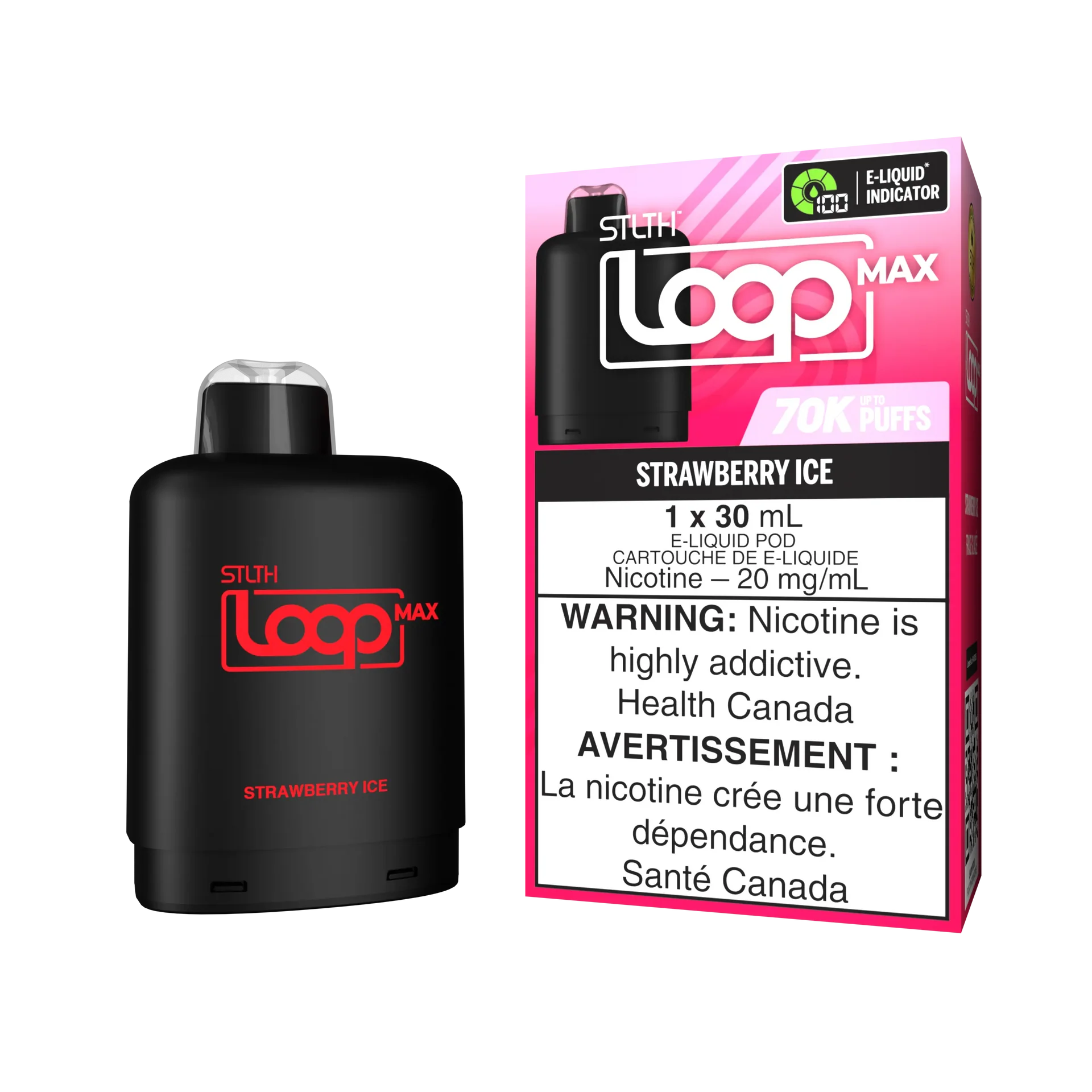Strawberry Ice Stlth Loop Max 70K Pod by STLTH LOOP MAX