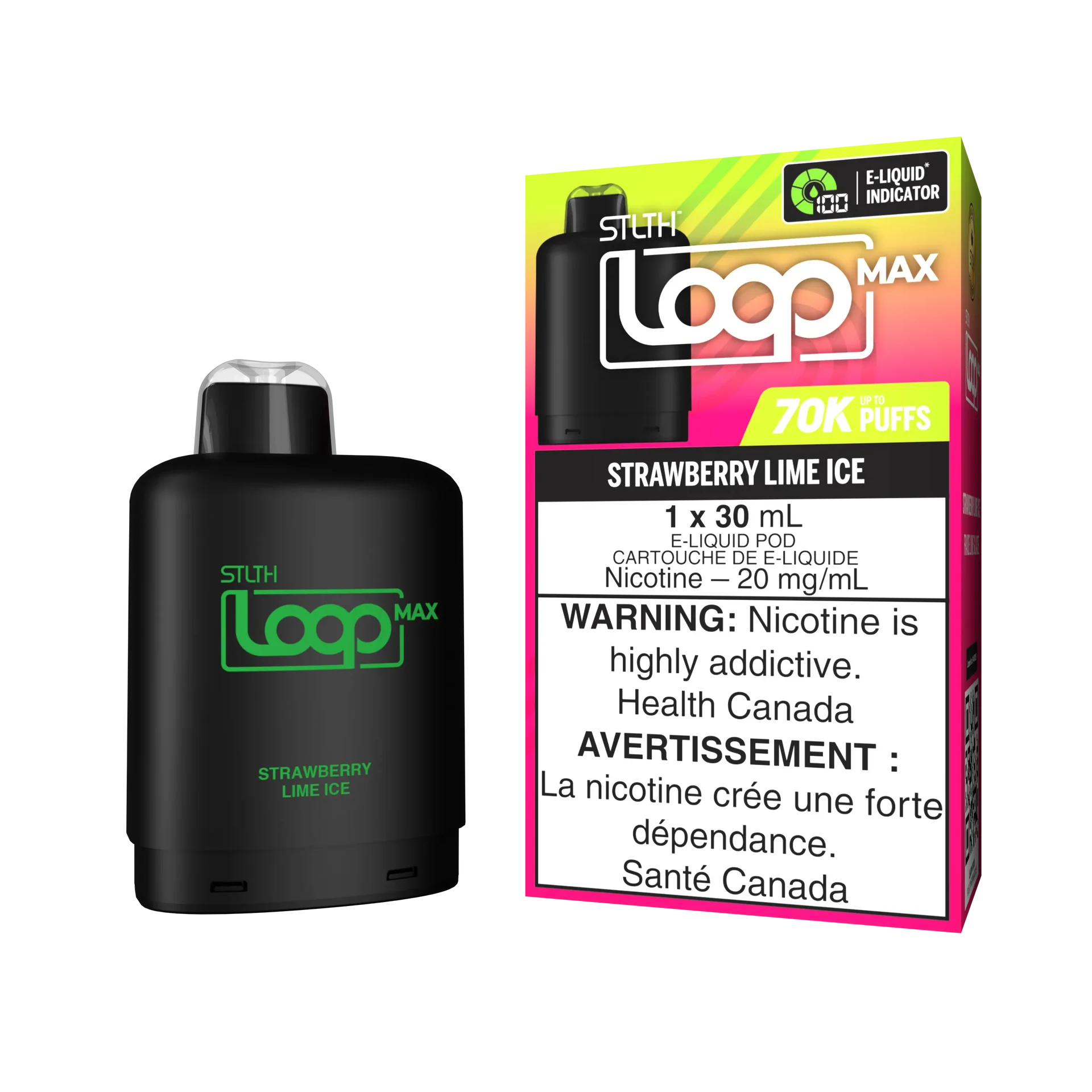 Strawberry Lime Ice Stlth Loop Max 70K Pod by STLTH LOOP MAX