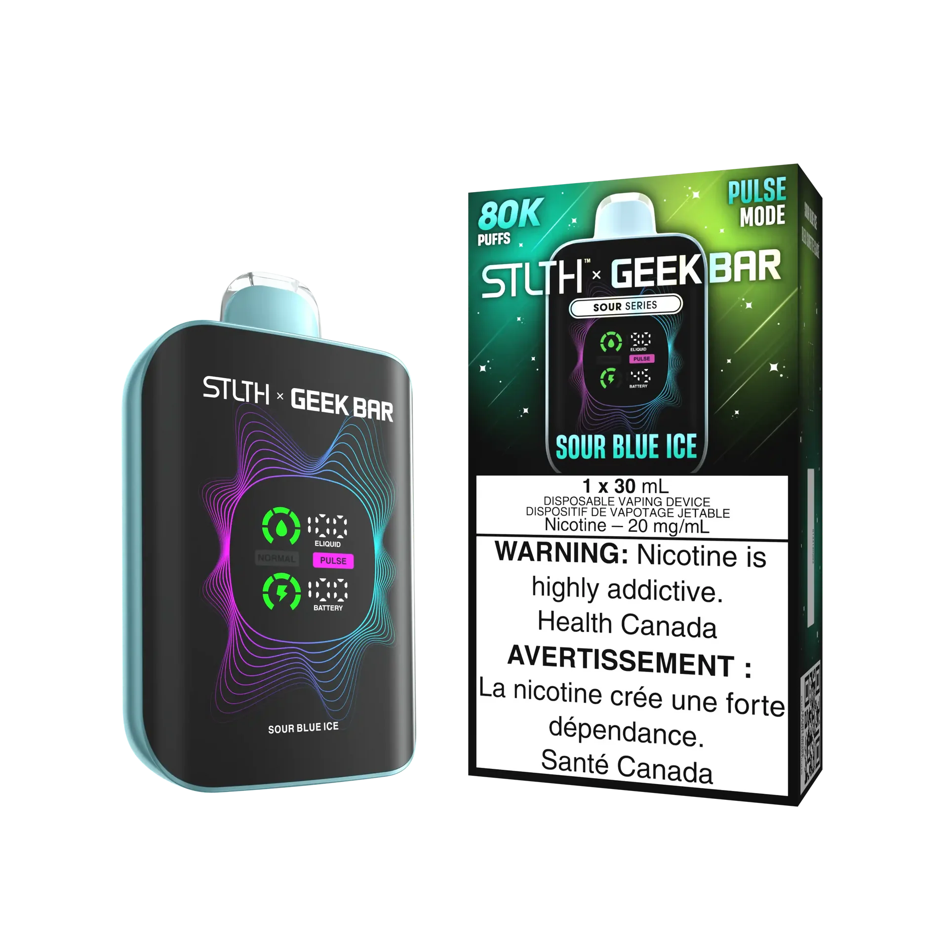 Sour Blue Ice Stlth x Geek Bar - Disposable 80K by STLTH x GEEK BAR