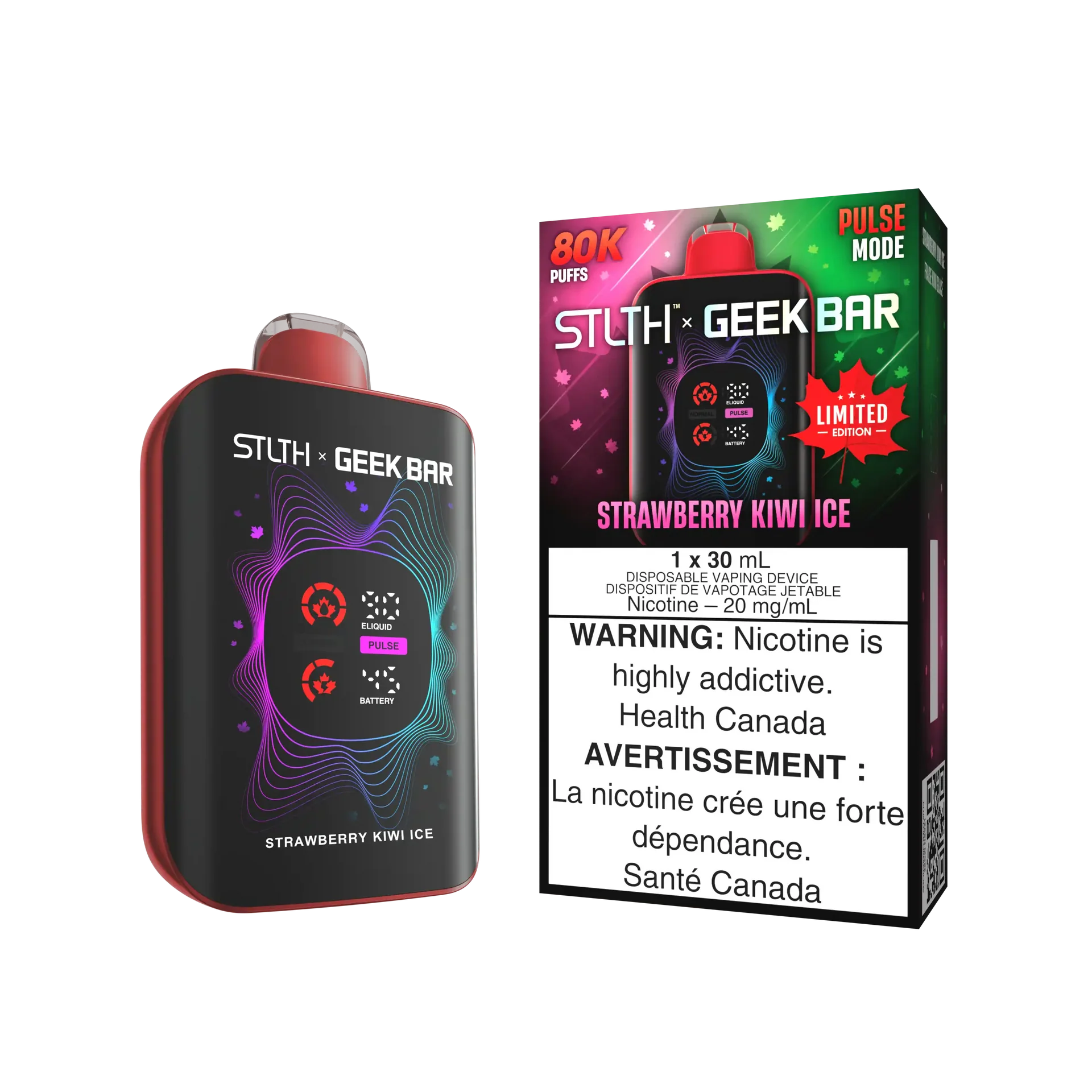 Strawberry Kiwi Ice Stlth x Geek Bar Limited Edition - Disposable 80K