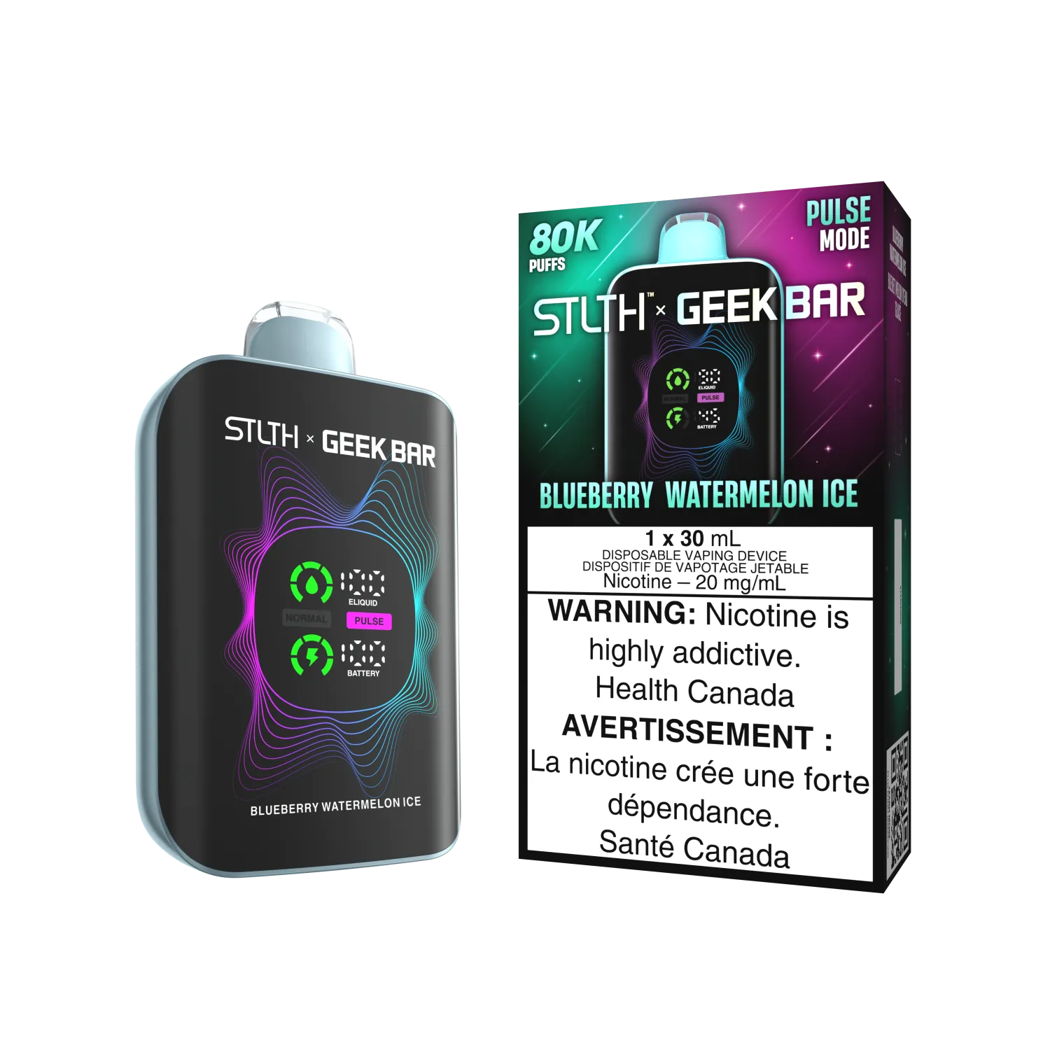 Blueberry Watermelon Ice Stlth x Geek Bar - Disposable 80K