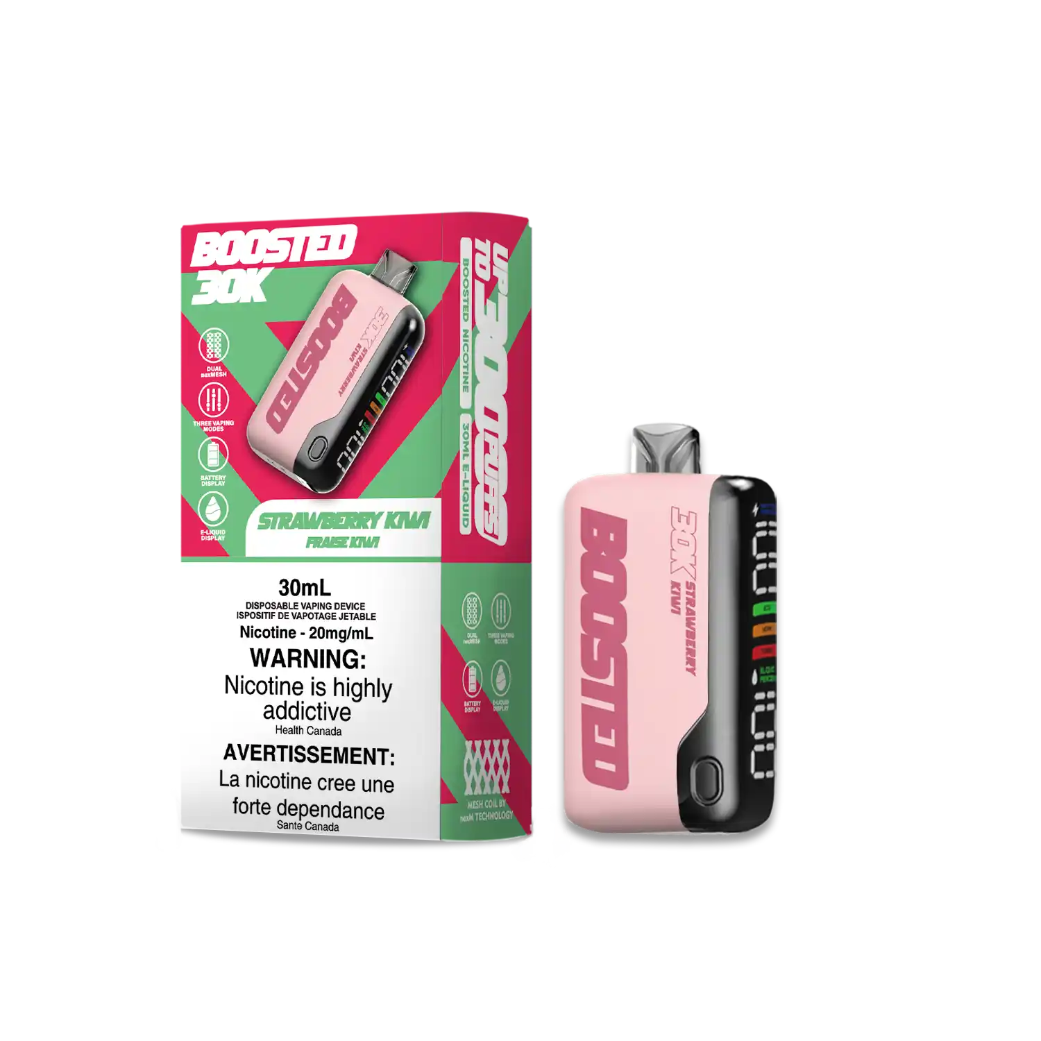 Strawberry Kiwi Boosted - Disposable 30K by BOOSTED