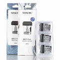 SMOK Mico Replacement Pods, two boxes with mesh and ceramic coil options, plus a blister pack of three pods.
