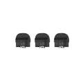 Three SMOK Nord 4 Replacement Pods, dark translucent plastic, showing coil connection.