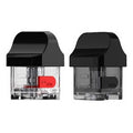 Two SMOK RPM 40 Replacement Pods with black mouthpieces and clear reservoirs, one with a red stopper.
