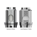Two silver SMOK TFV18 coils, one Meshed 0.33ohm and one Dual Meshed 0.15ohm, with wattage details.
