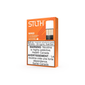 Orange Stlth Mango vape pod package with 3x2mL cartridges, 20mg/mL nicotine warning.