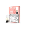 STLTH Strawberry vape pods, 3-pack, 2mL each, with pink and white packaging.