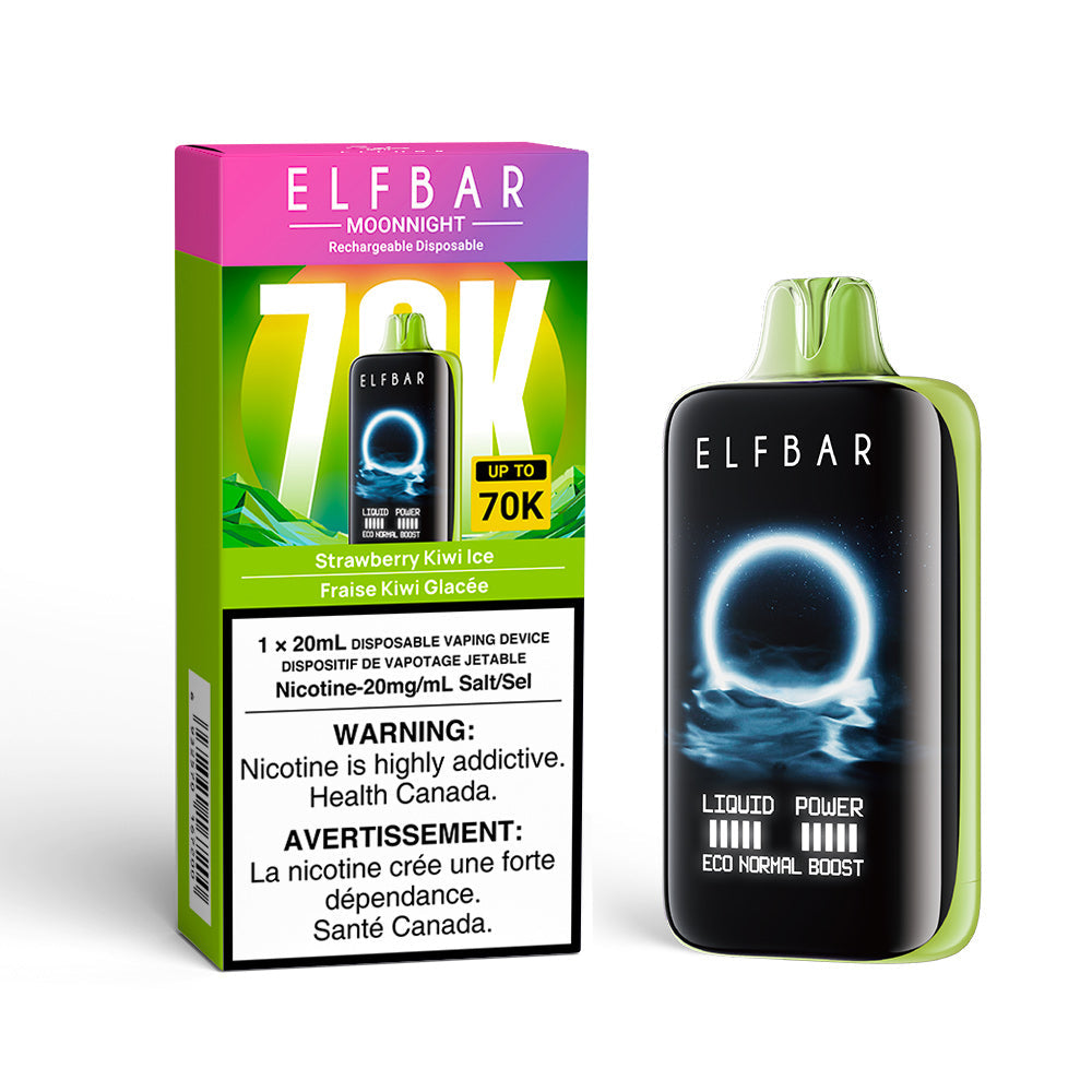 Strawberry Kiwi Ice ELF Bar MoonNight 70K - Disposable Vape