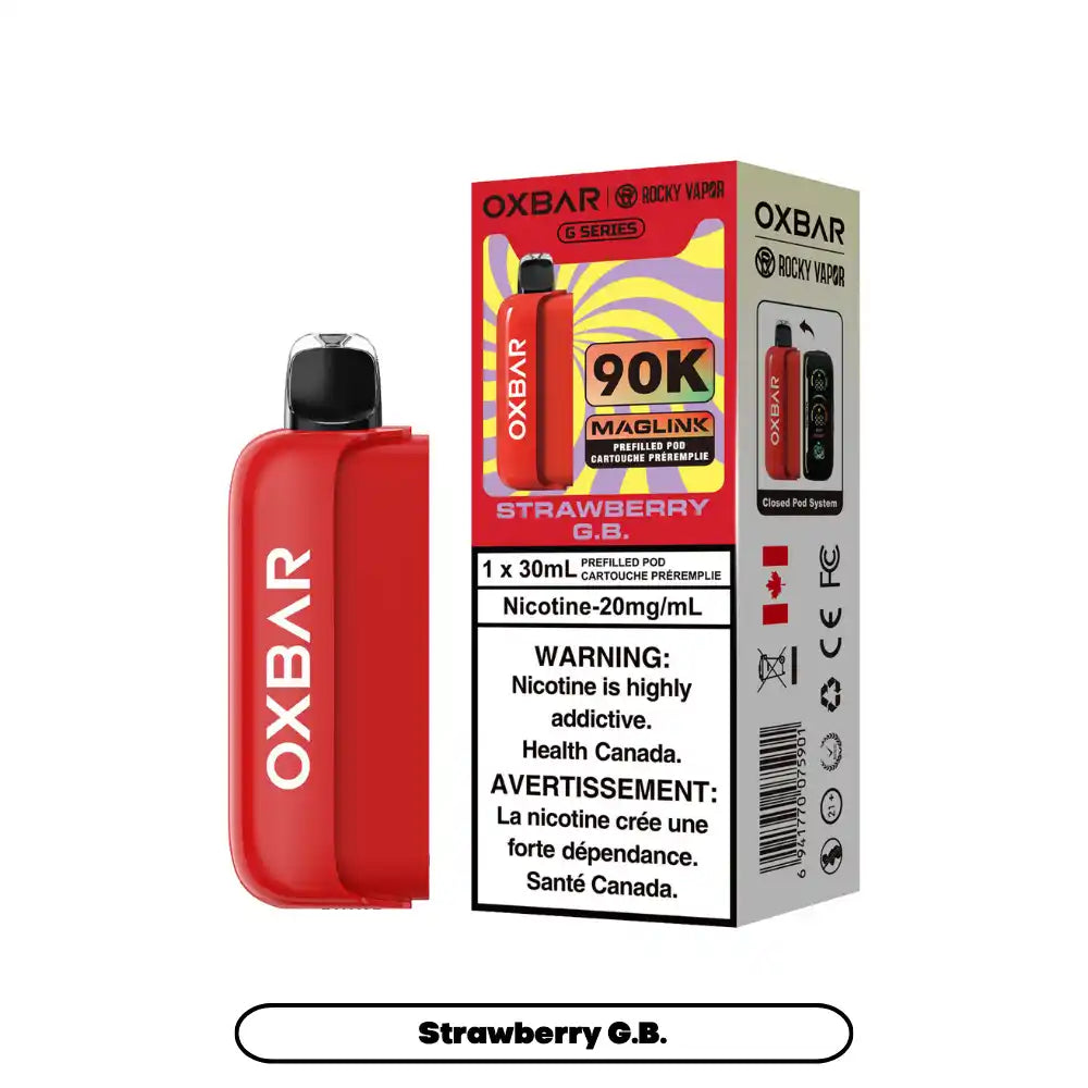 Strawberry G.B Oxbar Maglink Pods (G Series) 90K by OXBAR