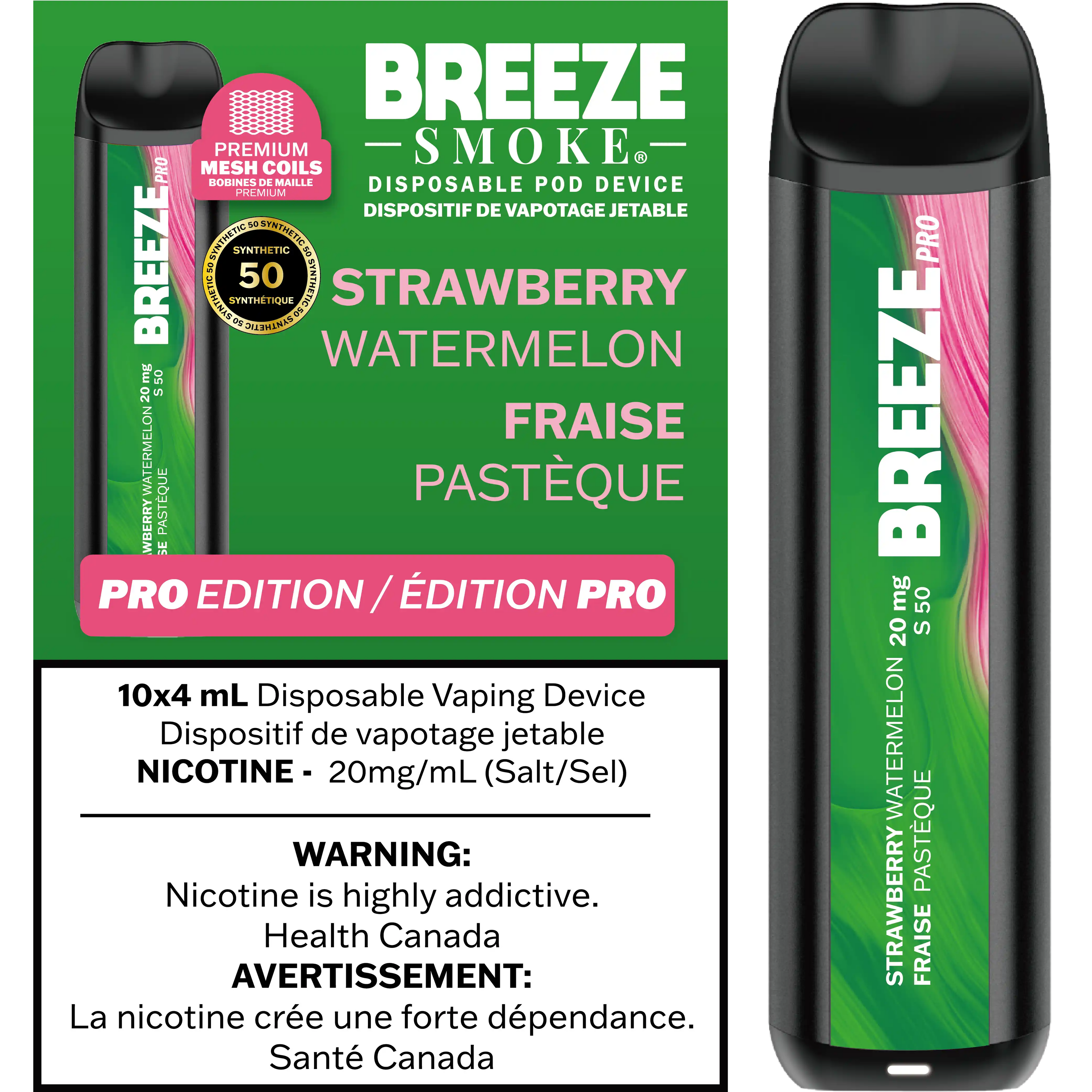 Breeze Pro 2K - Cigarette Électronique Jetable