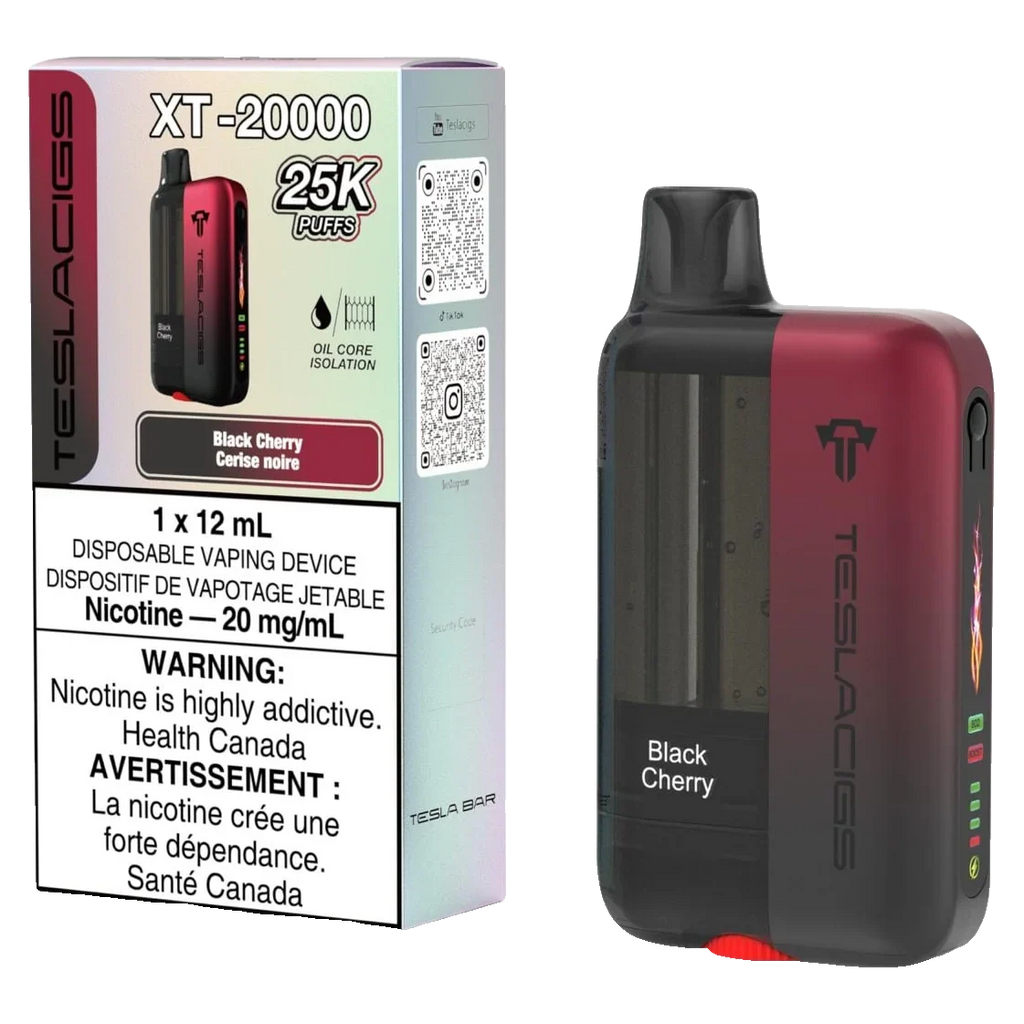 Black Cherry Teslacigs XT - Disposable 25K with retail box