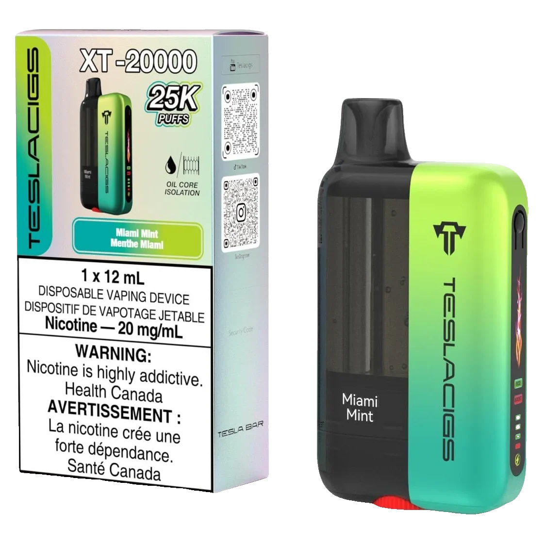 Miami Mint Teslacigs XT - Disposable 25K with retail box