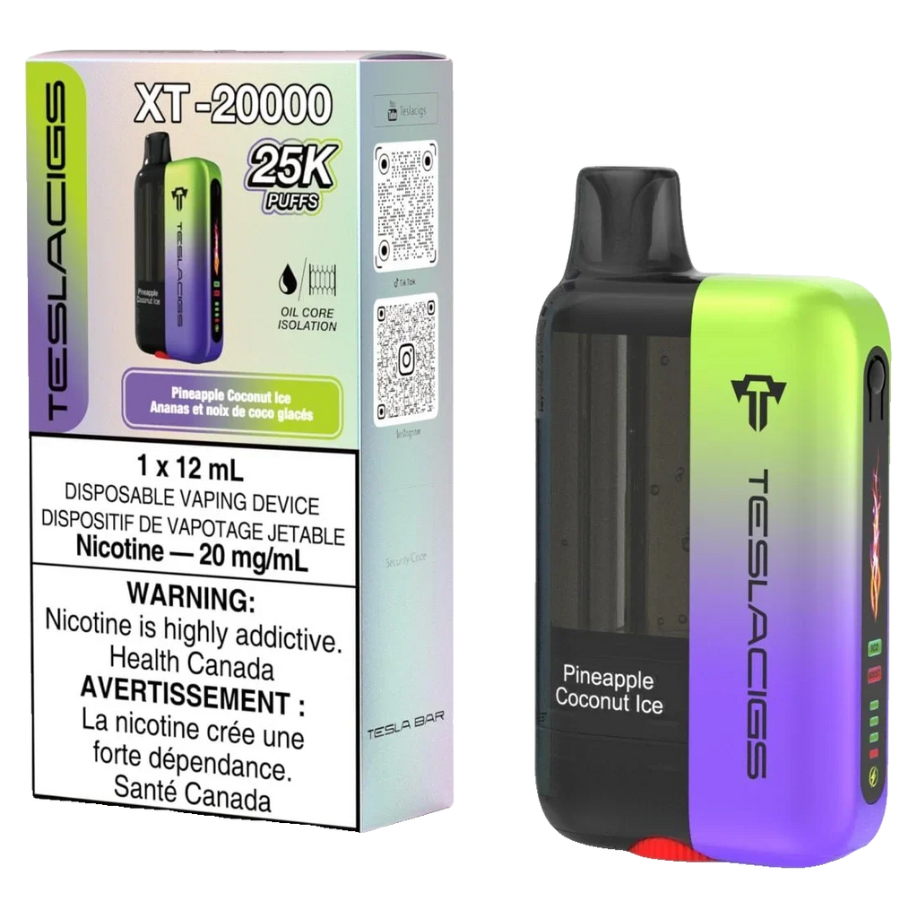 Pineapple Coconut Ice Teslacigs XT - Disposable 25K with retail box