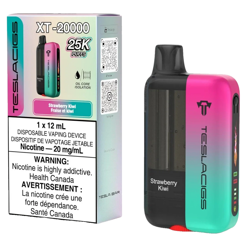 Strawberry Kiwi Teslacigs XT - Disposable 25K with retail box