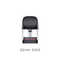 Uwell Caliburn G3 replacement pod with black top, clear tank, and red base accents, 2.0ml, 0.9Ω.