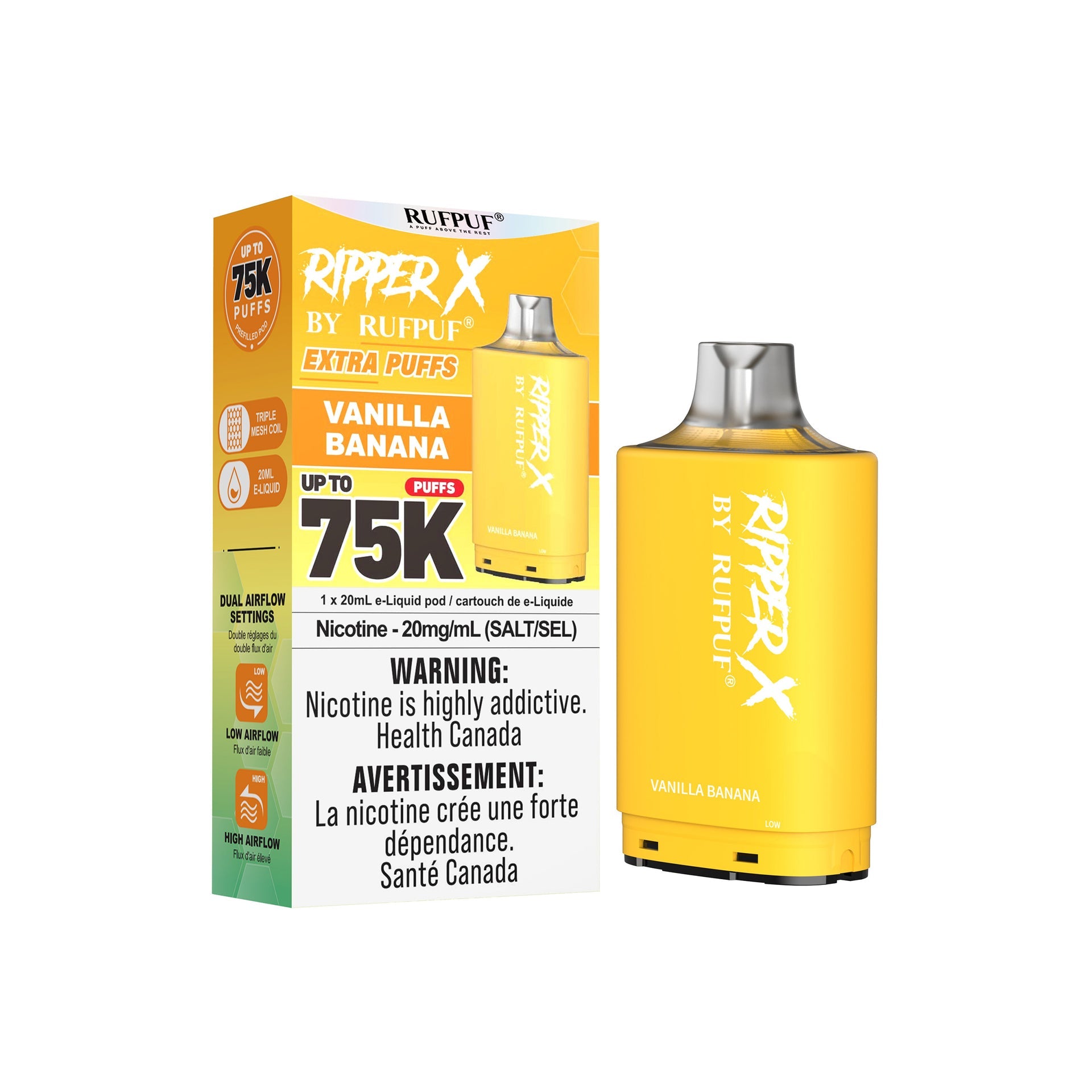 Vanilla Banana Rufpuf Ripper X Pods 75K by RIPPER X BY RUFPUF