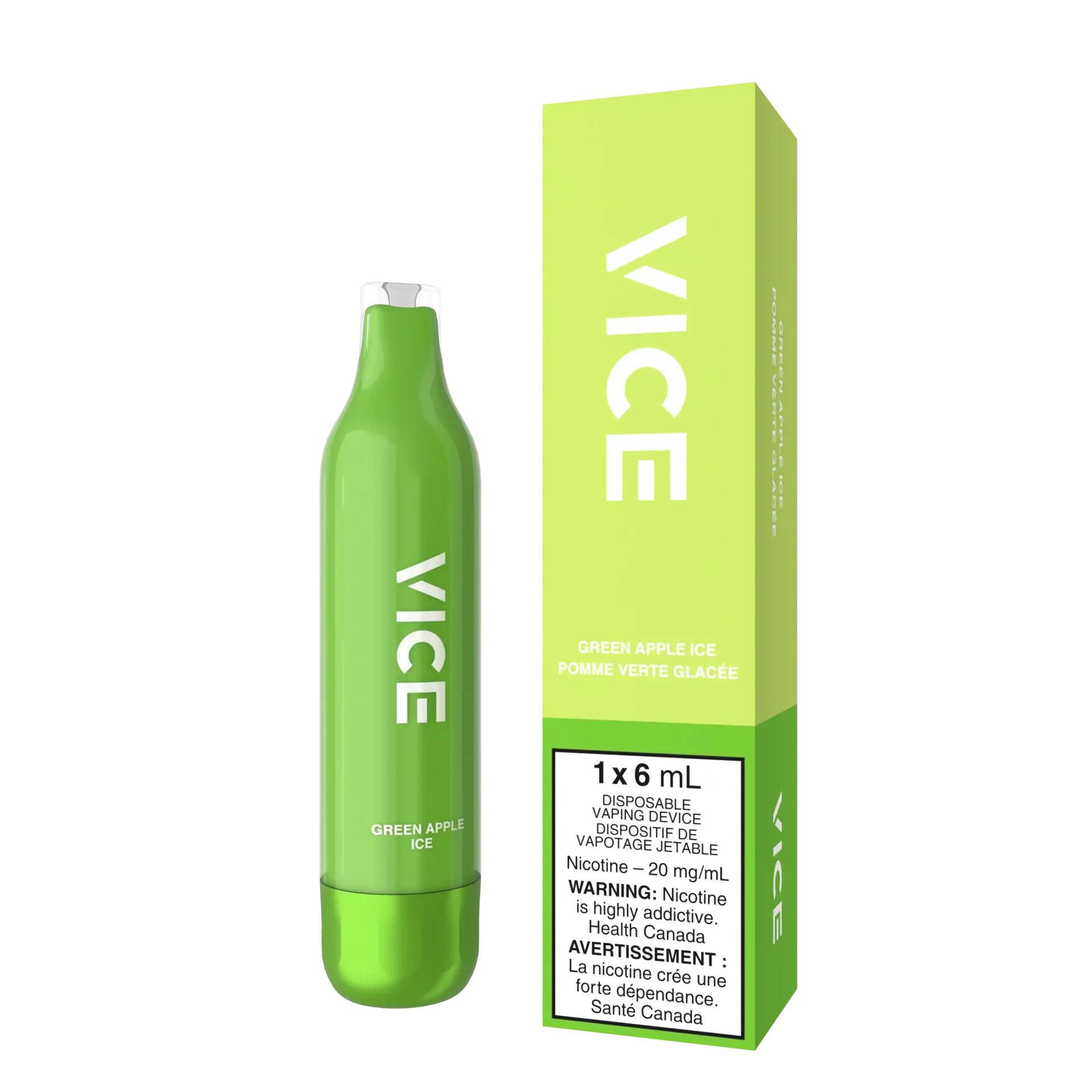 Green Apple Ice Vice 2500 - Disposable Vape by VICE