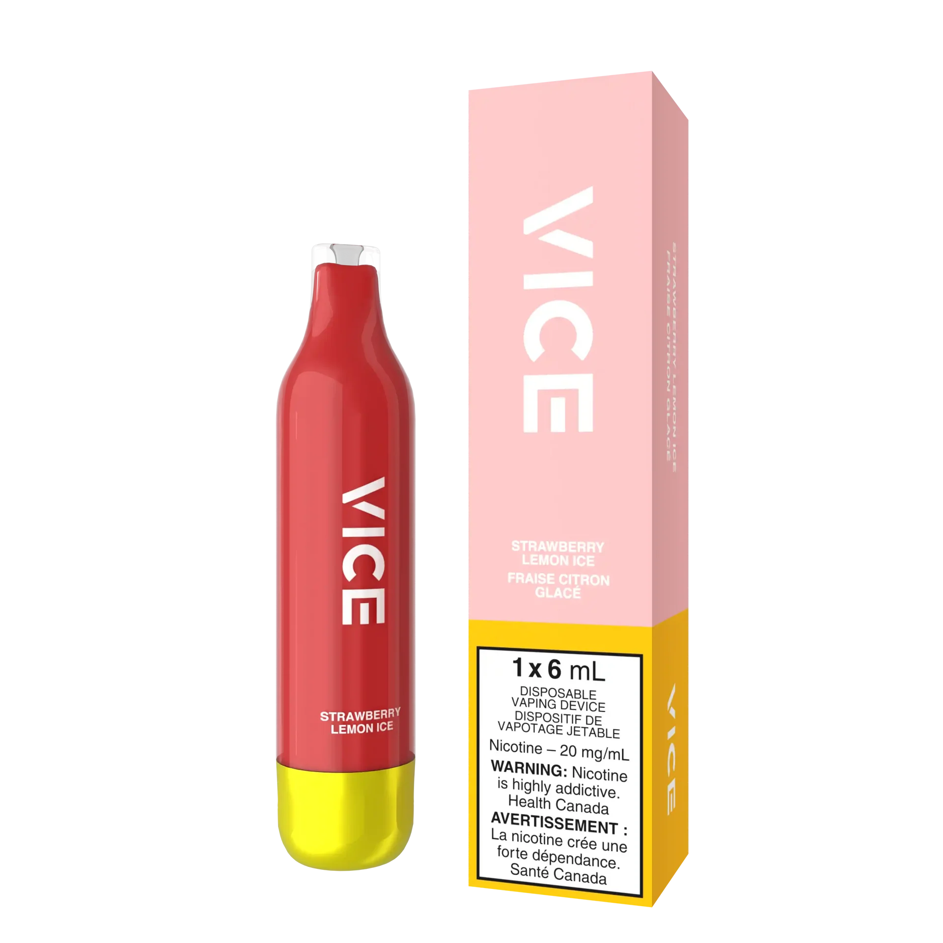 Strawberry Lemon Ice Vice 2500 - Disposable Vape by VICE