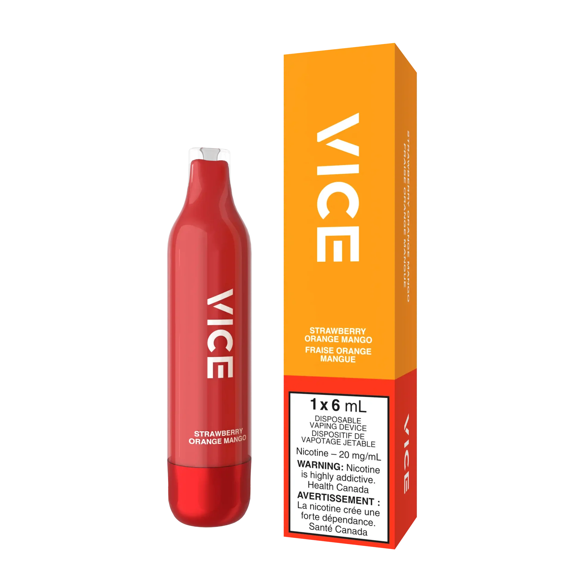 Strawberry Orange Mango Vice 2500 - Disposable Vape by VICE